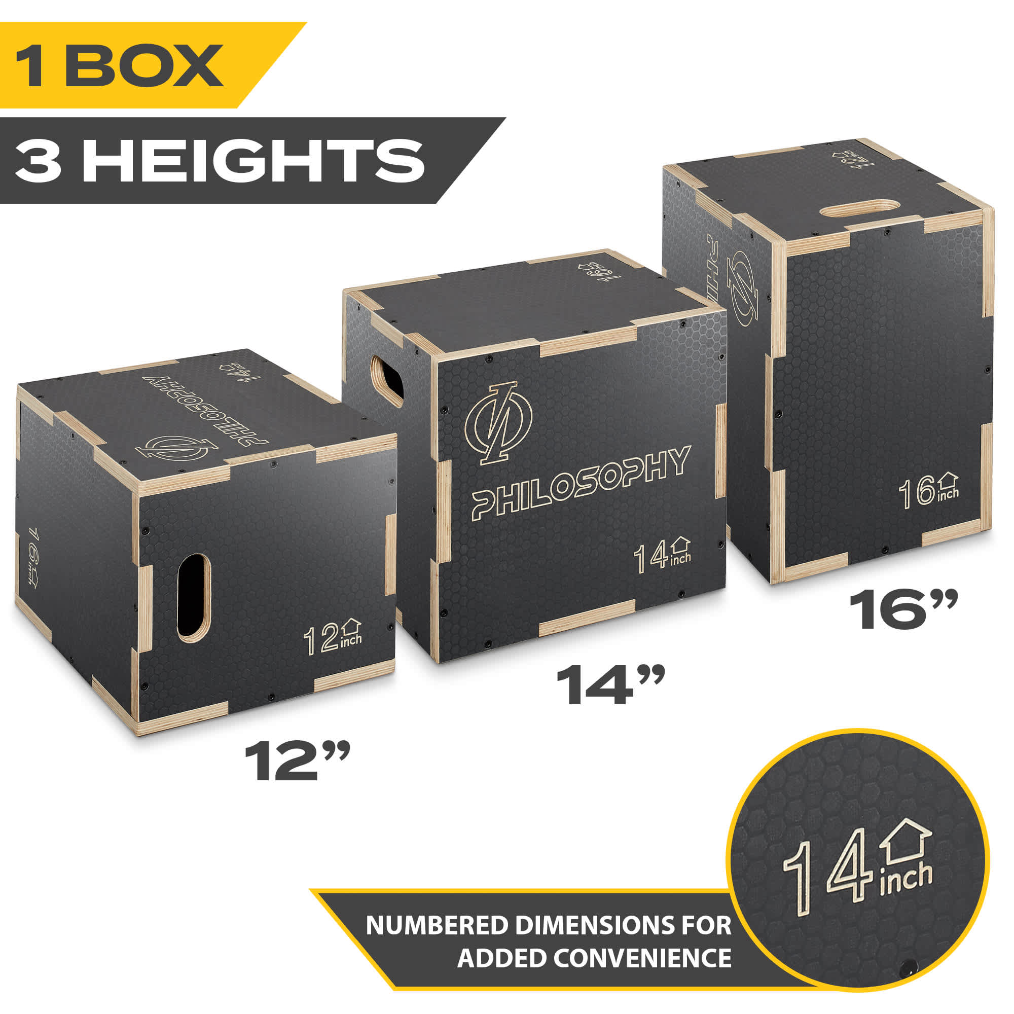 Philosophy Gym FIT-PLYO-1642S-GRY Plyo-Boxes-Platforms - View #2