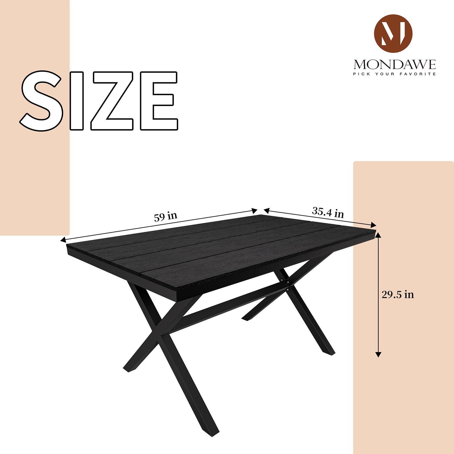 Mondawe MO-T01BK Patio-Tables - View #10