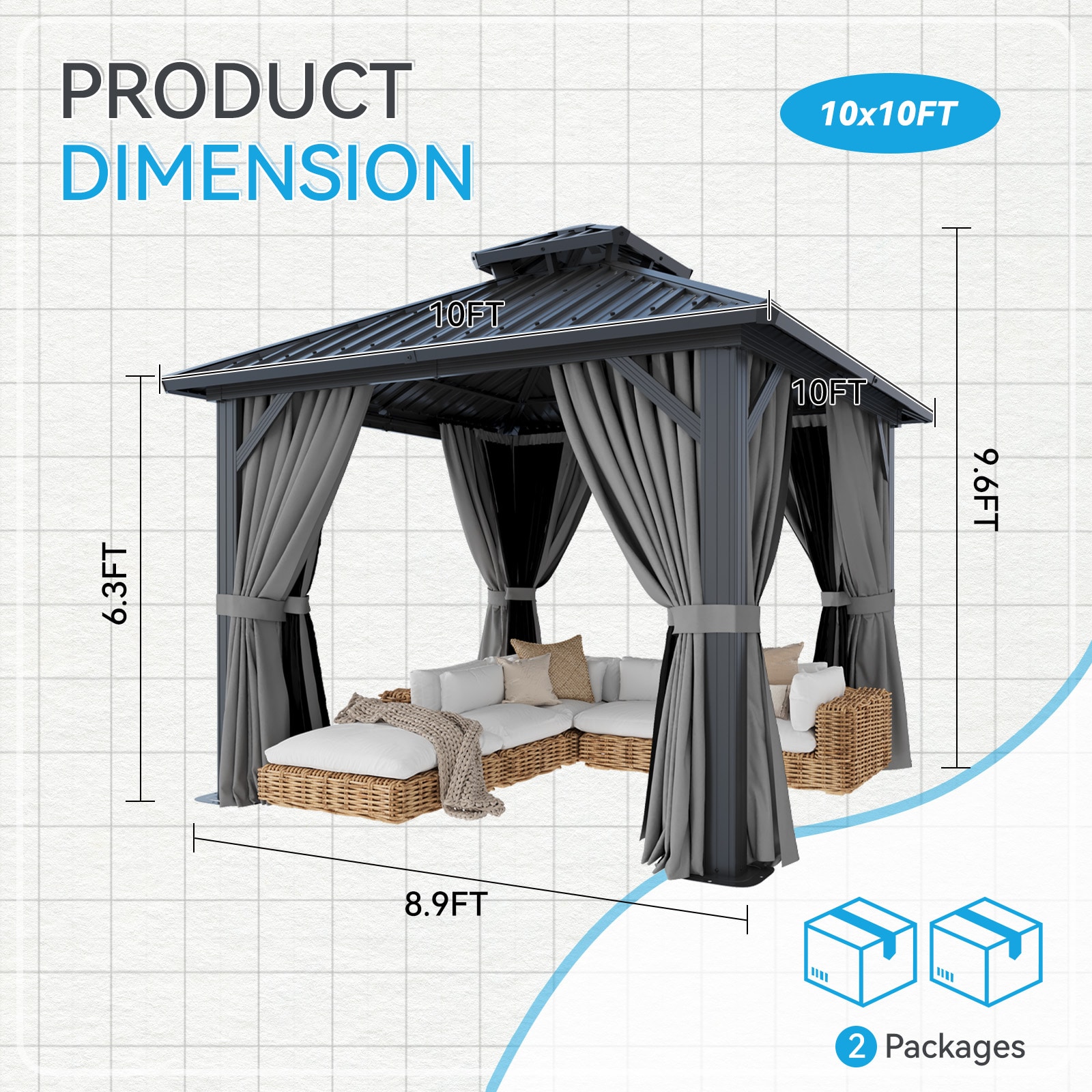 Nordivale ZY-GB-101003G Wood-Resin-Gazebos - View #6
