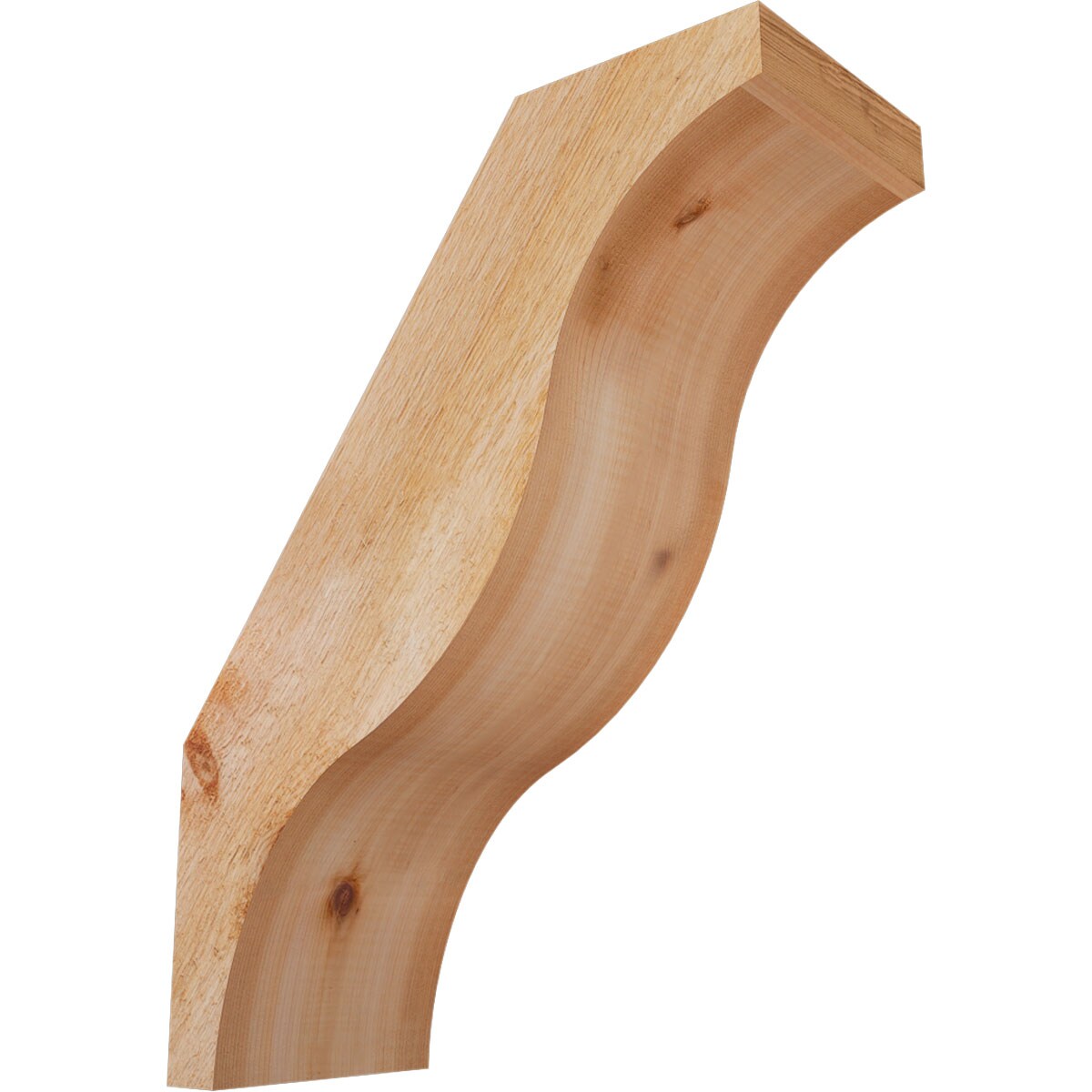 Ekena Millwork BRC06X14X18FST00RWR 6-in x 14-in x 18-in Western Red Cedar Unfinished Wood Funston Rough Sawn Knee Brace