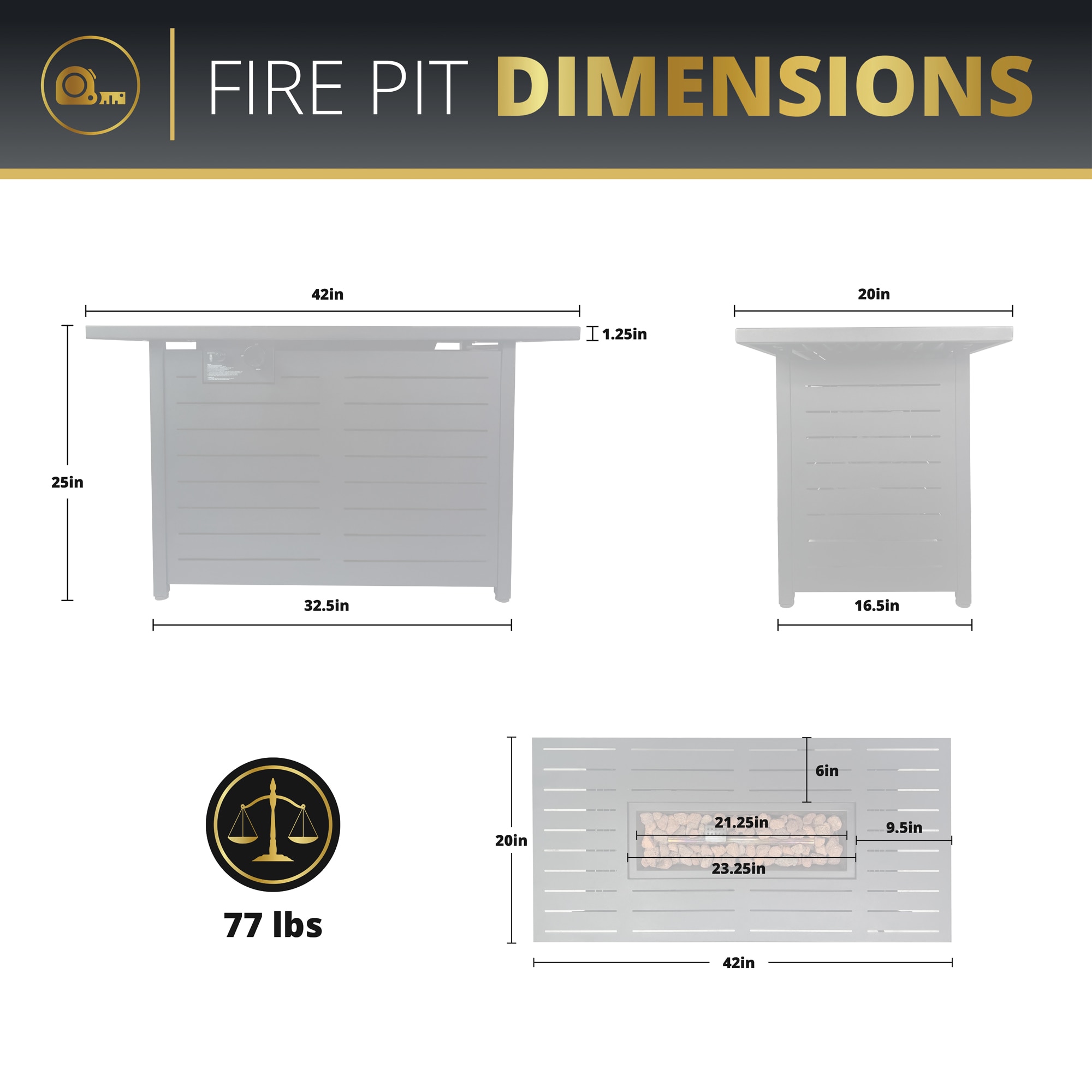 Kinger Home FP-007TBLK Outdoor-Gas-Firepits - View #8
