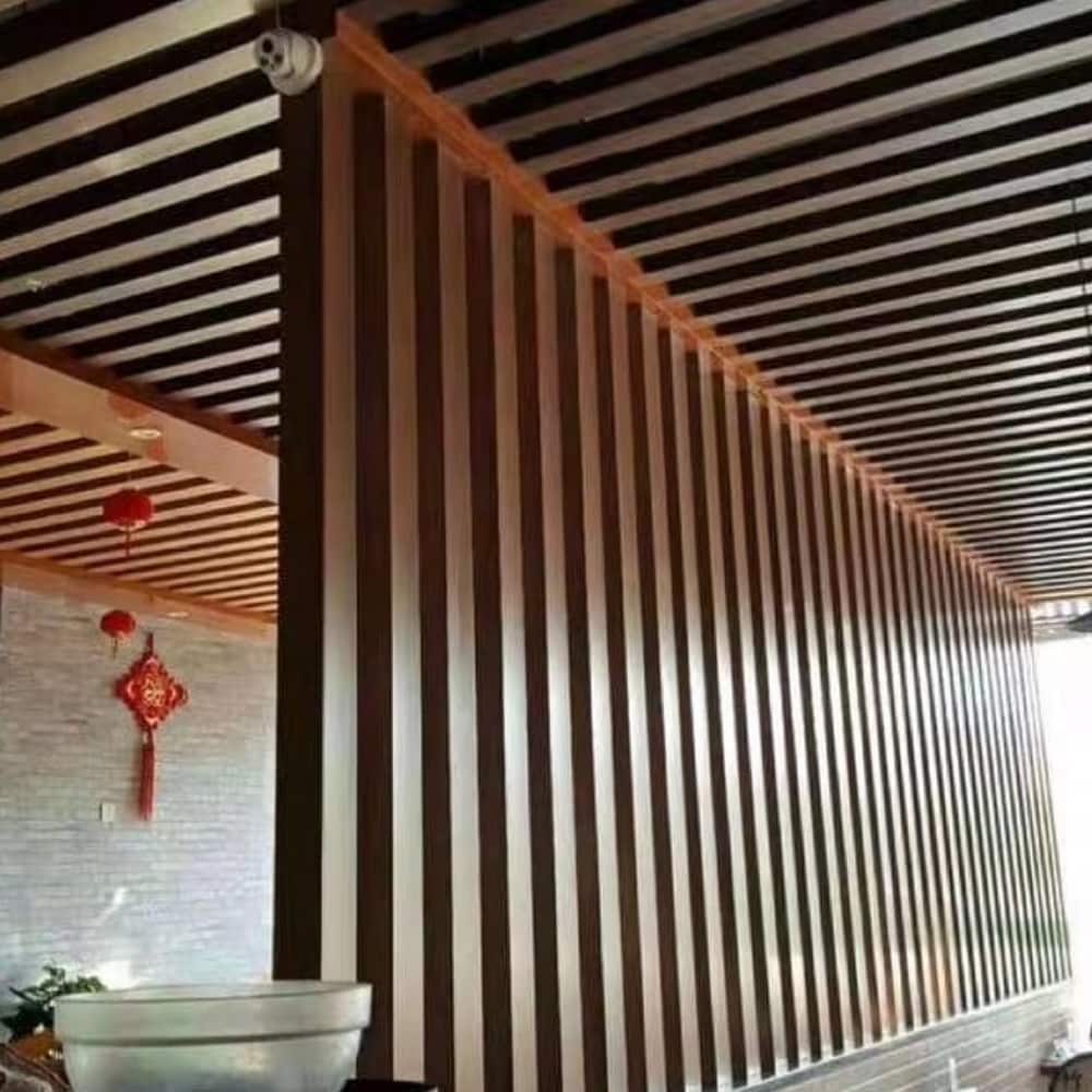 HIGHLANDERHOME 7.75-ft H x 0.33-ft W 3-Pack Cherrywood Decorative Composite Fence Panel