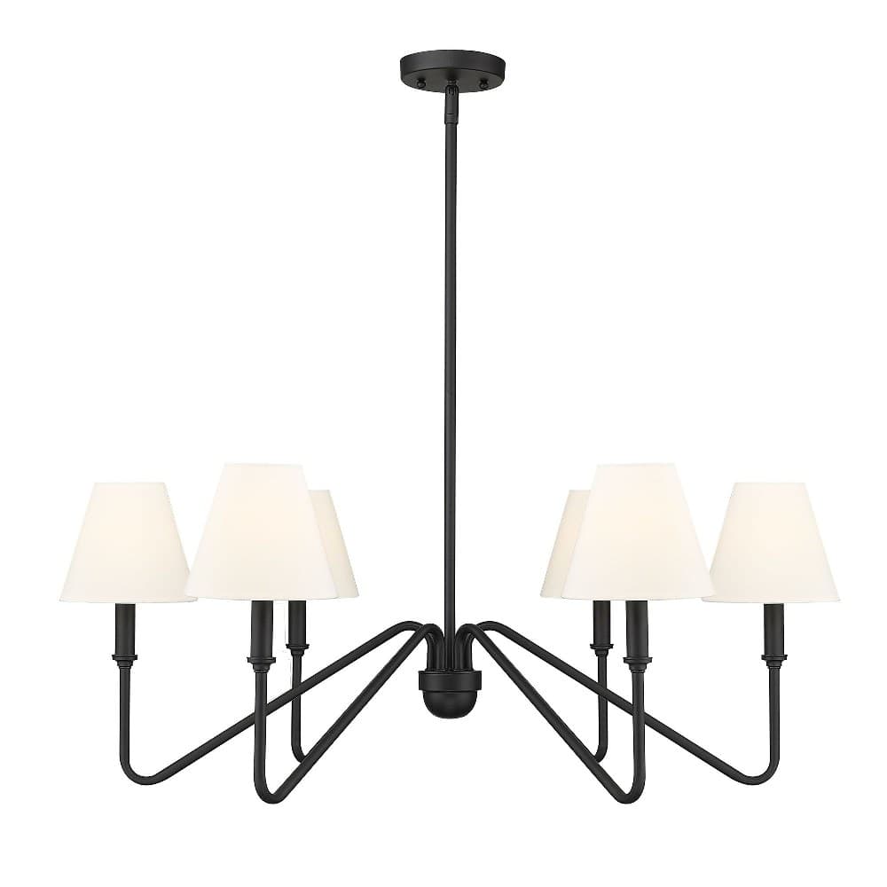 Golden Lighting Kennedy 6-Light Natural Black Chandelier