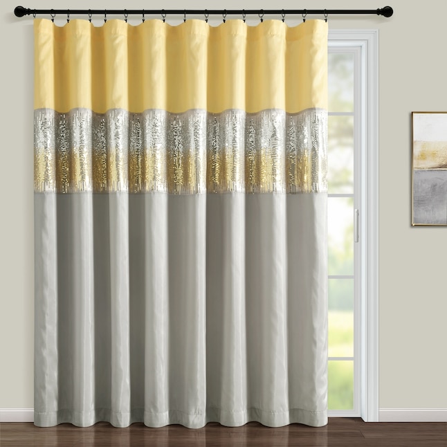 Lush Decor 84 In Yellow Room Darkening Standard Lined Rod Pocket Single Curtain Panel The Curtains Ds Department At Lowes Com