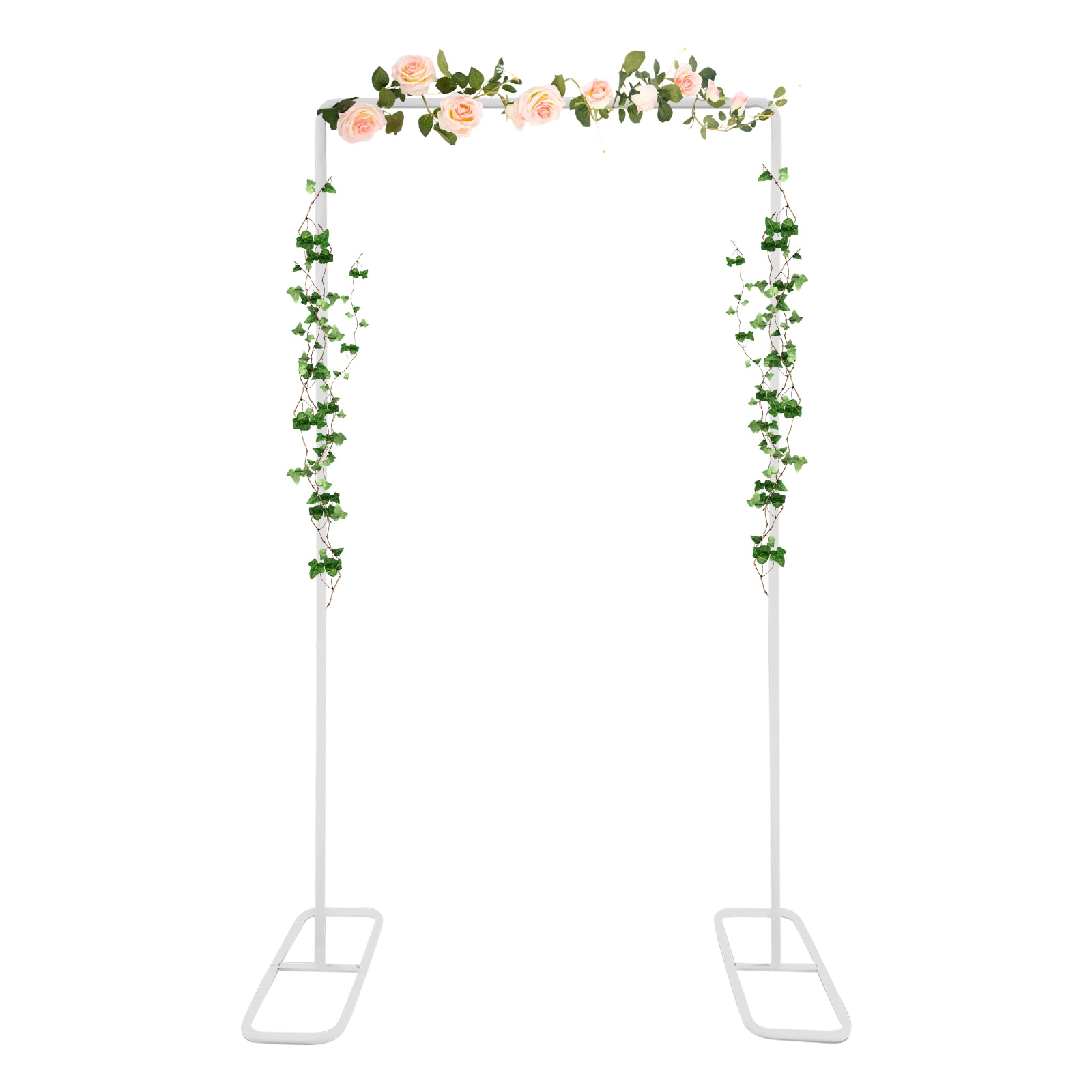 CNCEST OT-ZJGJ-4639 3.28-ft W x 6.56-ft H Flat White Wrought iron Garden Arbor