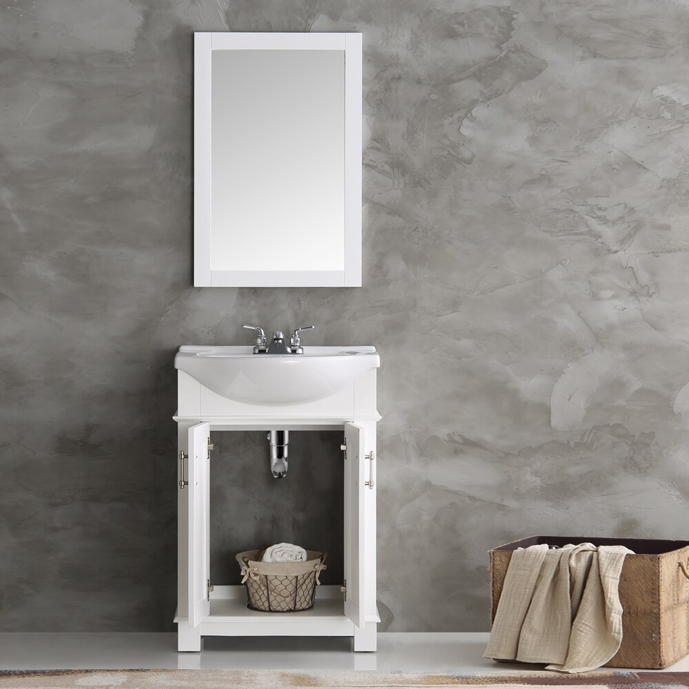 Hartford 24" White Ceramic Top Freestanding Vanity