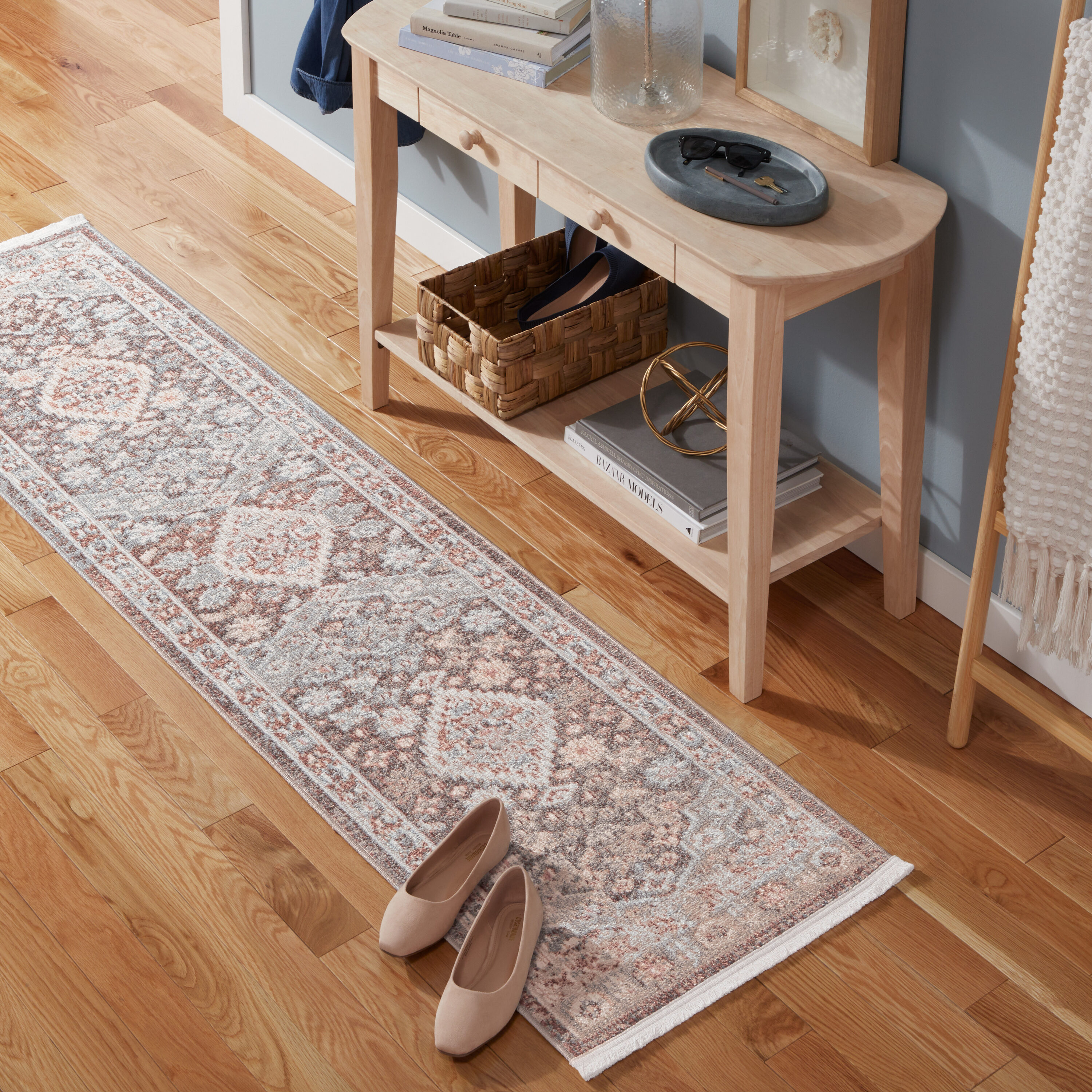 Town & Country Living 4-17-209 Rein 2 x 7 (ft) Loomed Polyester Brown/Grey Rectangular Indoor Medallion Machine washable Runner rug