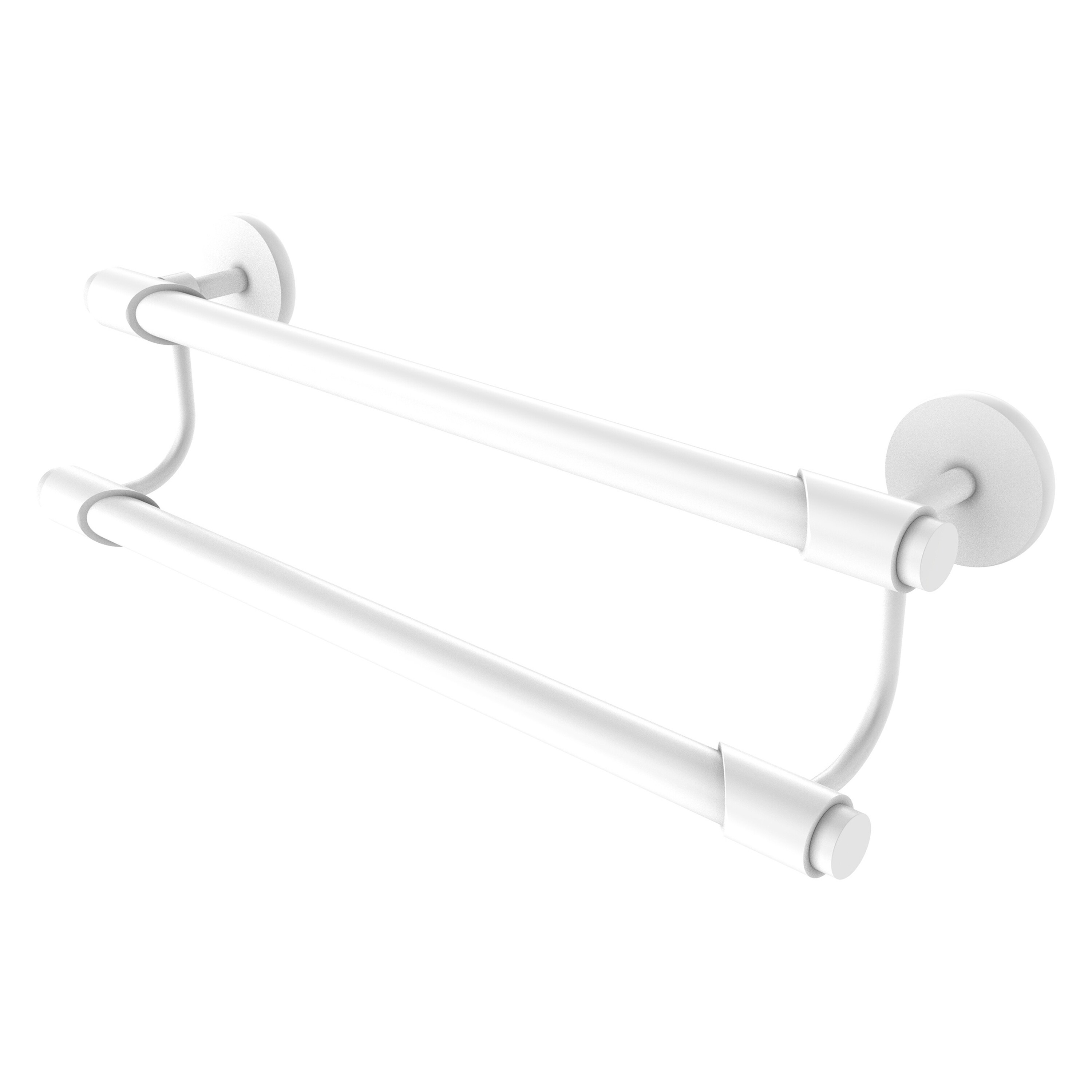 Allied Brass TR-72/18-WHM Tribecca 18-in double Matte White Wall mount Double Towel Bar