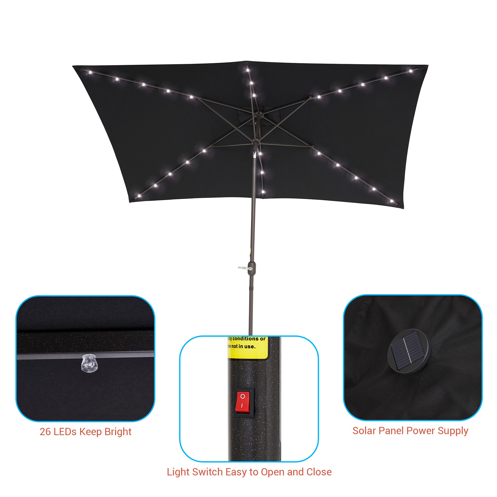 ACEGOSES LW-RLED16BK Umbrellas-2 - View #4