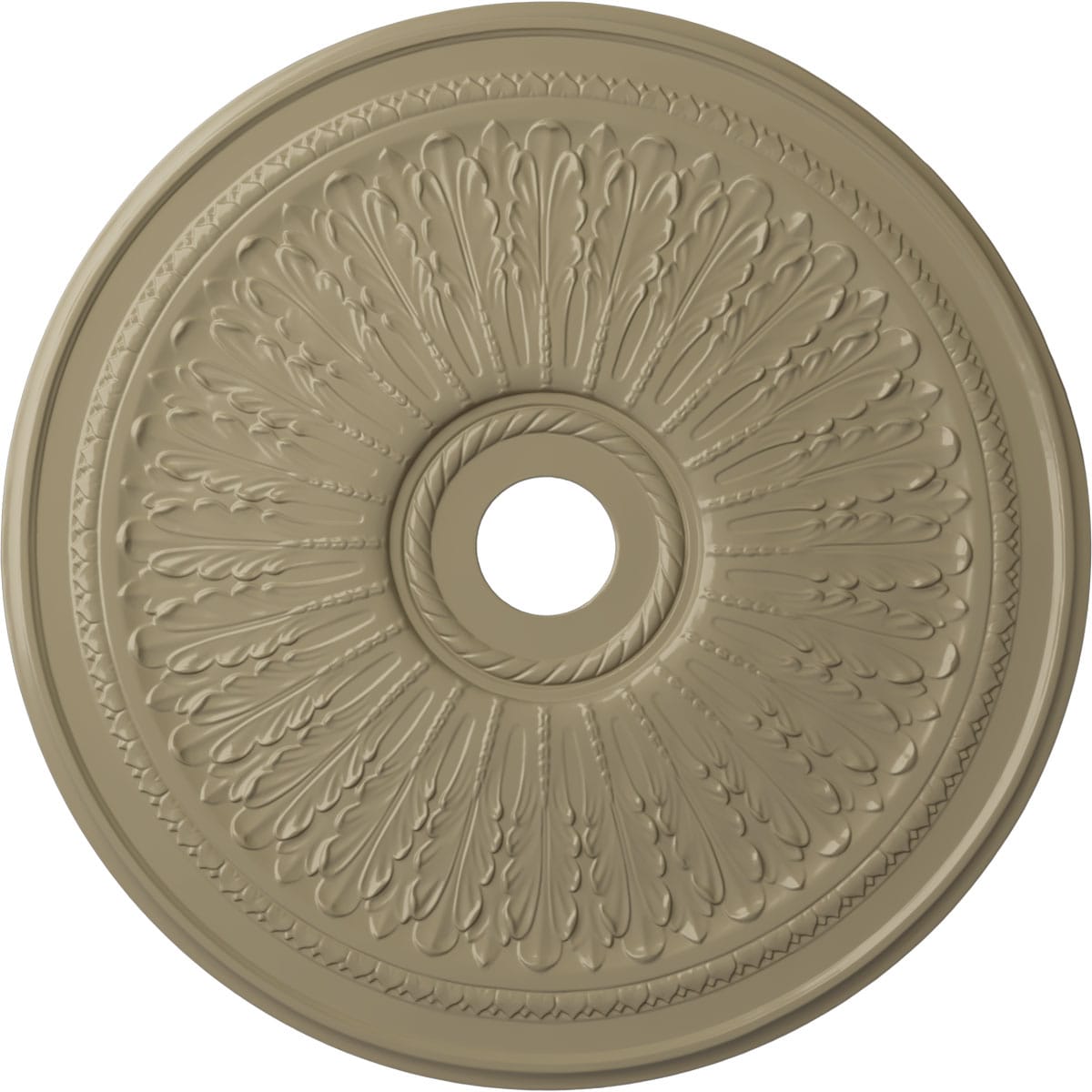 Ekena Millwork CM29OAGDF Oakleaf 29.125-in W x 29.125-in L Painted Gobi Desert Polyurethane Whole Ceiling Medallion