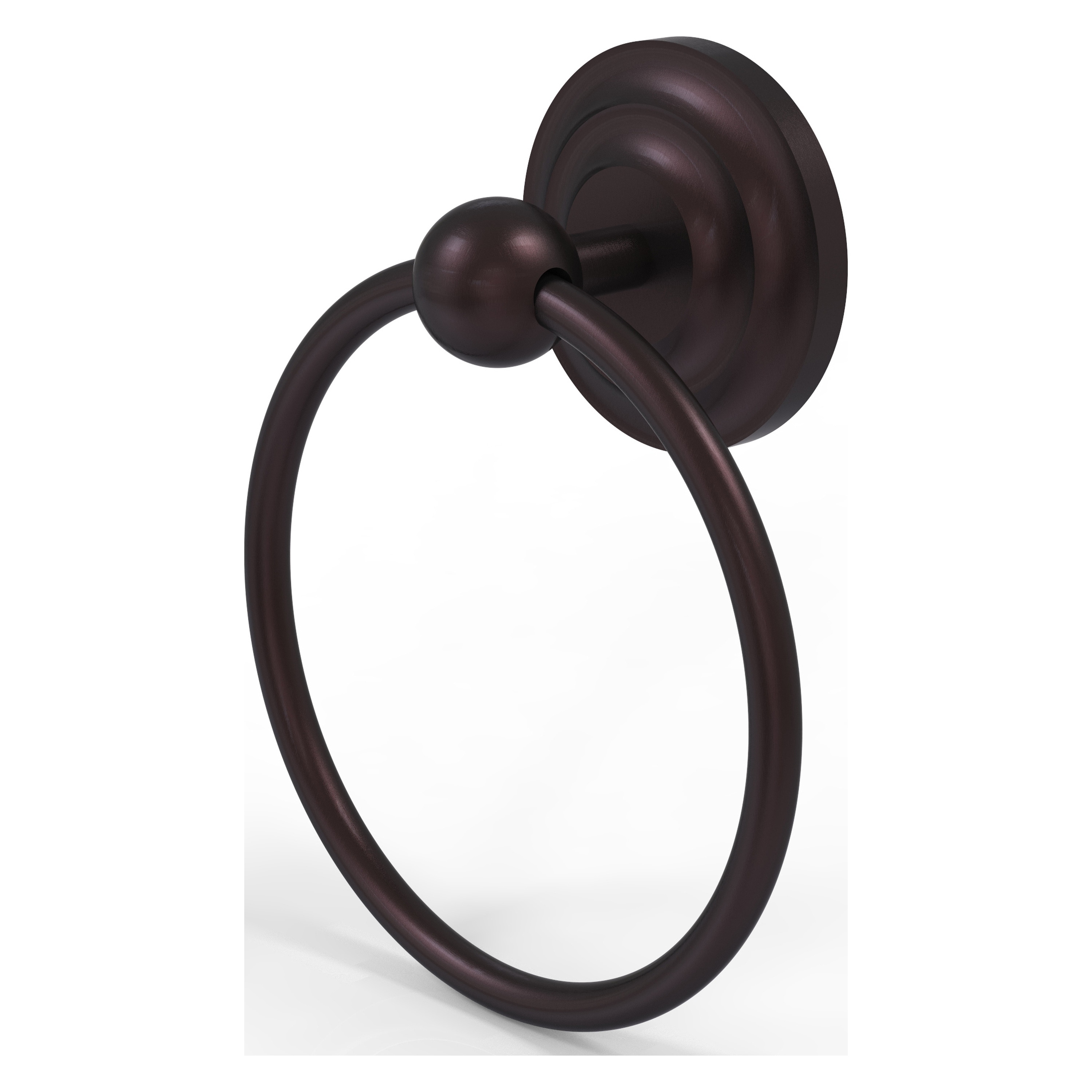 Allied Brass PQN-16-ABZ Prestige Que New Antique Bronze Wall mount Single Towel Ring