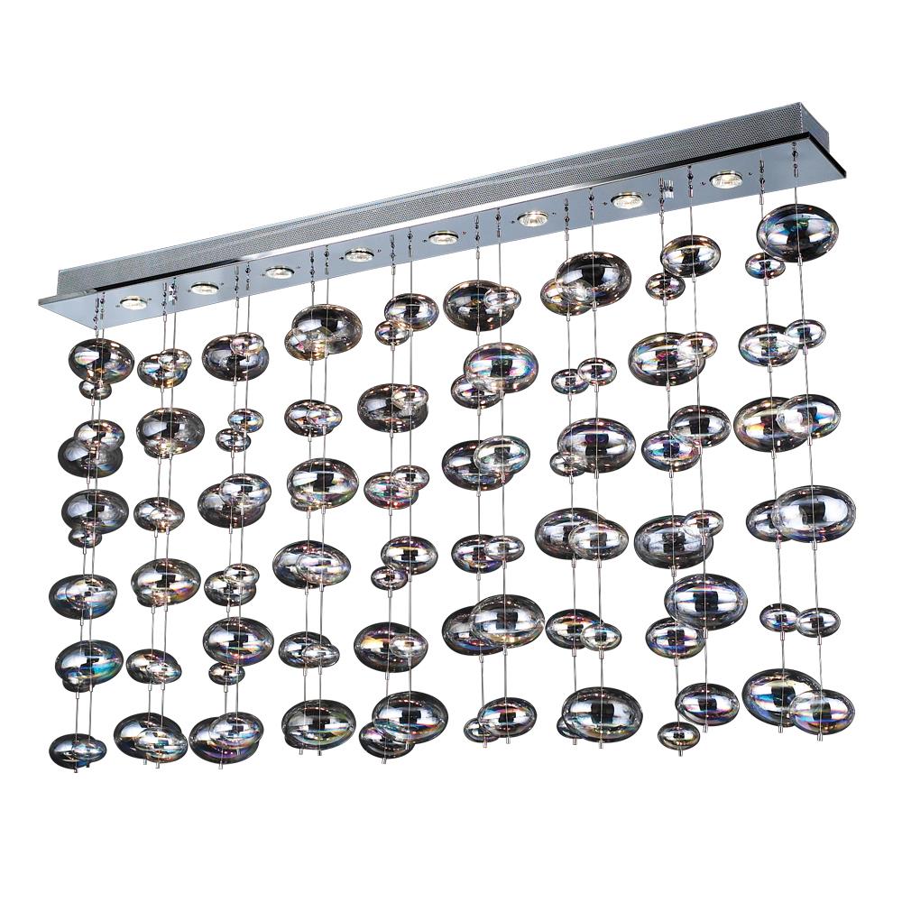 PLC Lighting 96959 PC 1-Light 96-in Polished Chrome Halogen Flush Mount Light