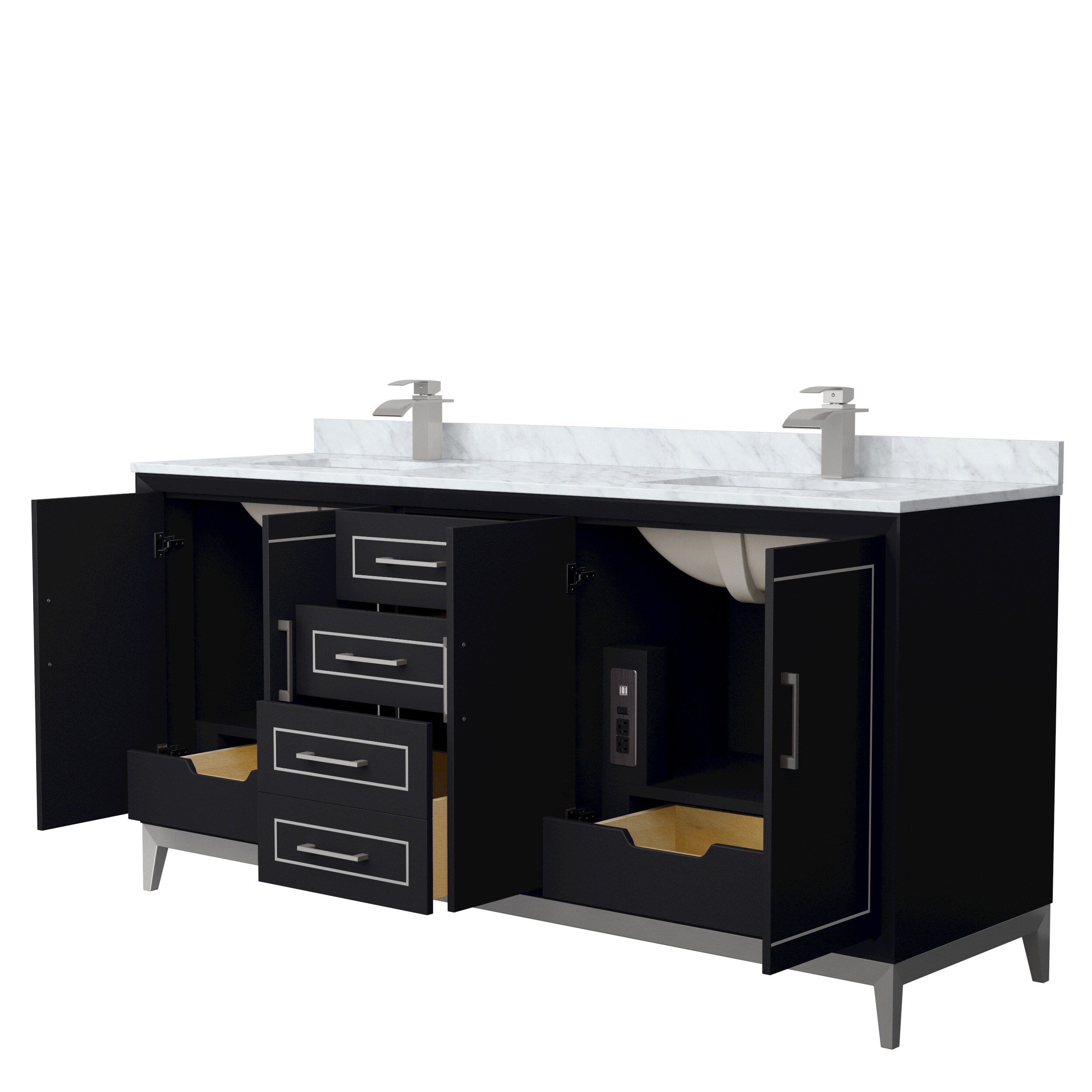 Wyndham Collection WCH515172DBKCMUNSMXX Bath-Vanity-Combo - View #2