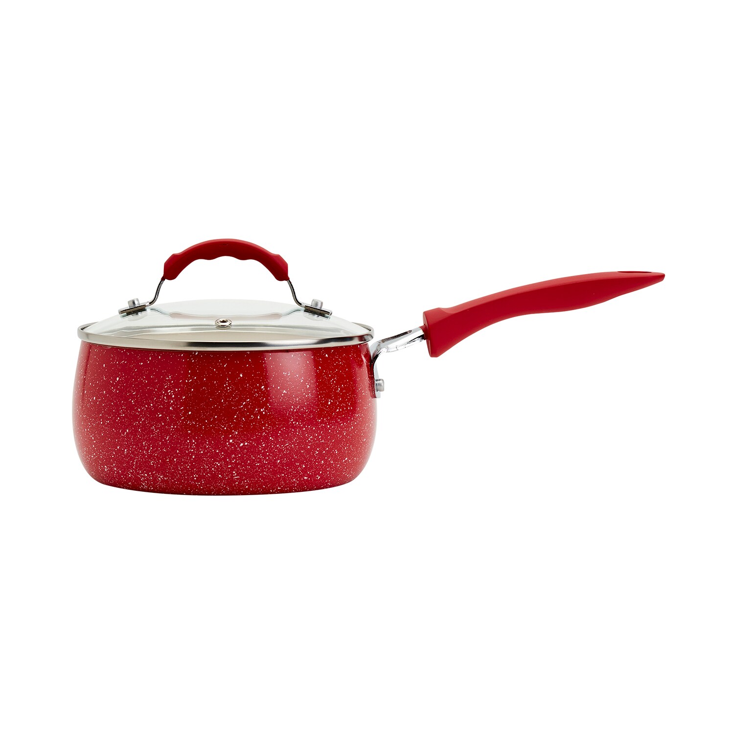 Red Co. Vintage Enamel Cookware Extra Large Induction Stockpot with Silver  Trim and Lid