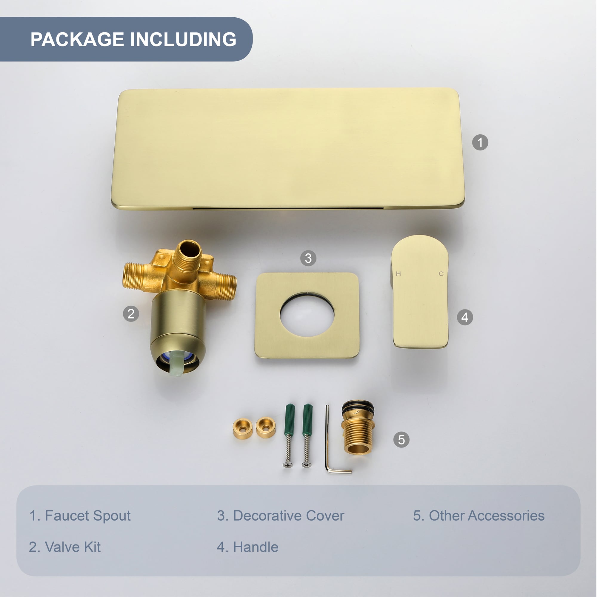 WELLFOR SMG-2415BG Roman-Tub-Faucets - View #10