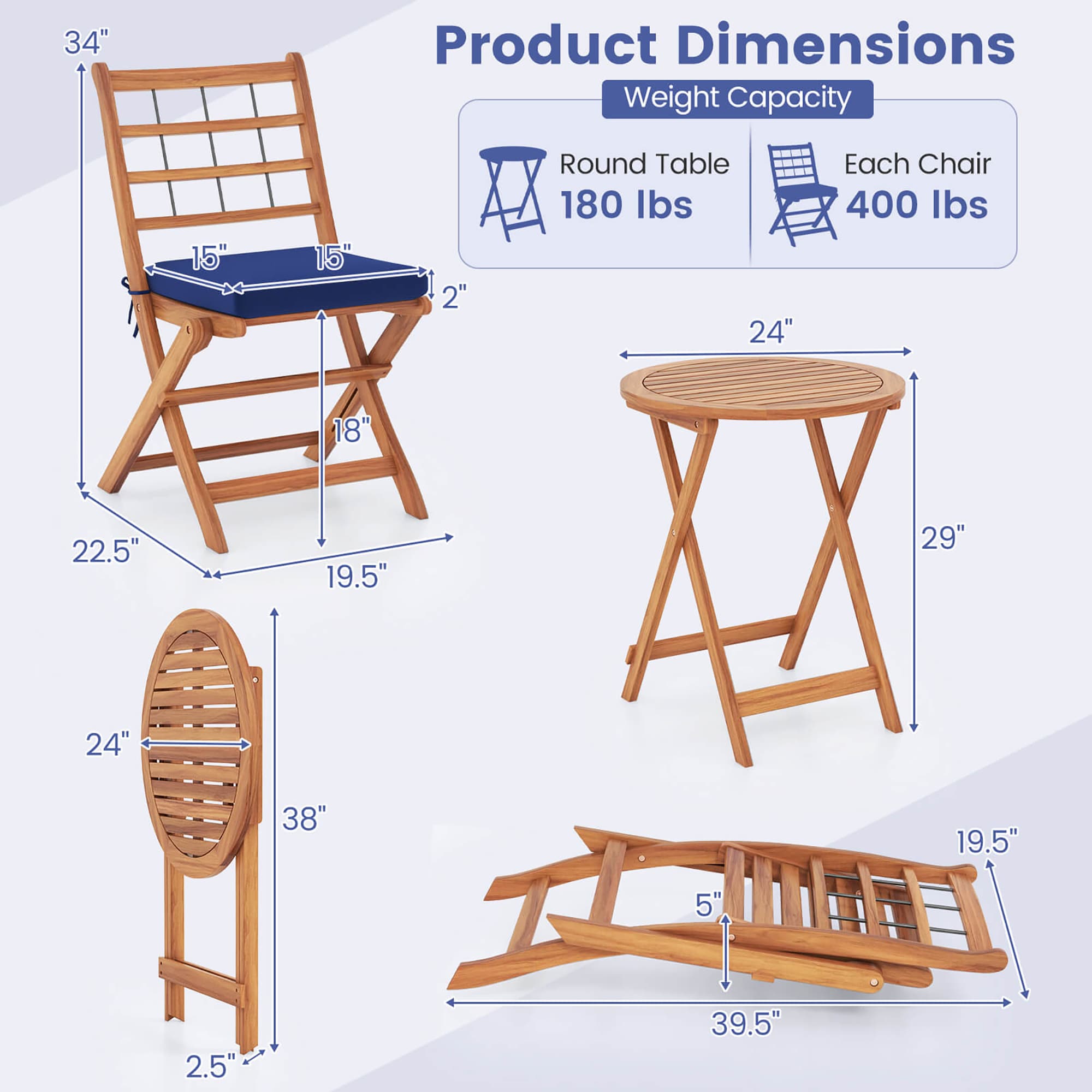Costway HCST04001 Patio-Dining-Sets - View #2