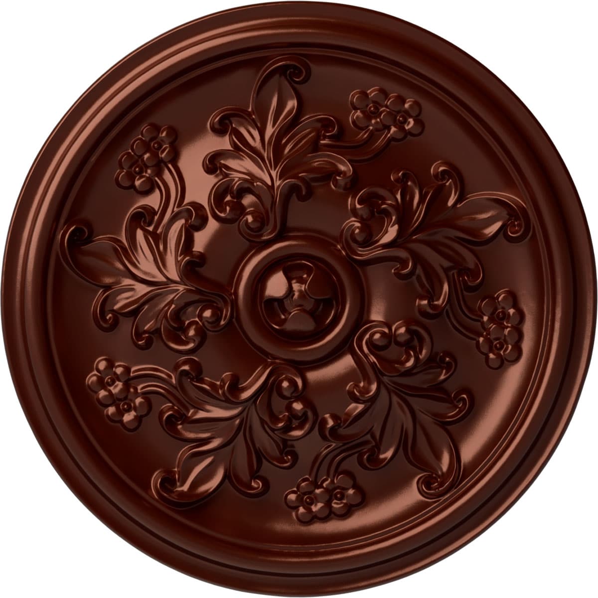 Ekena Millwork CM14KTACS Katheryn 14.5-in W x 14.5-in L Painted Antique Copper Polyurethane Split Ceiling Medallion