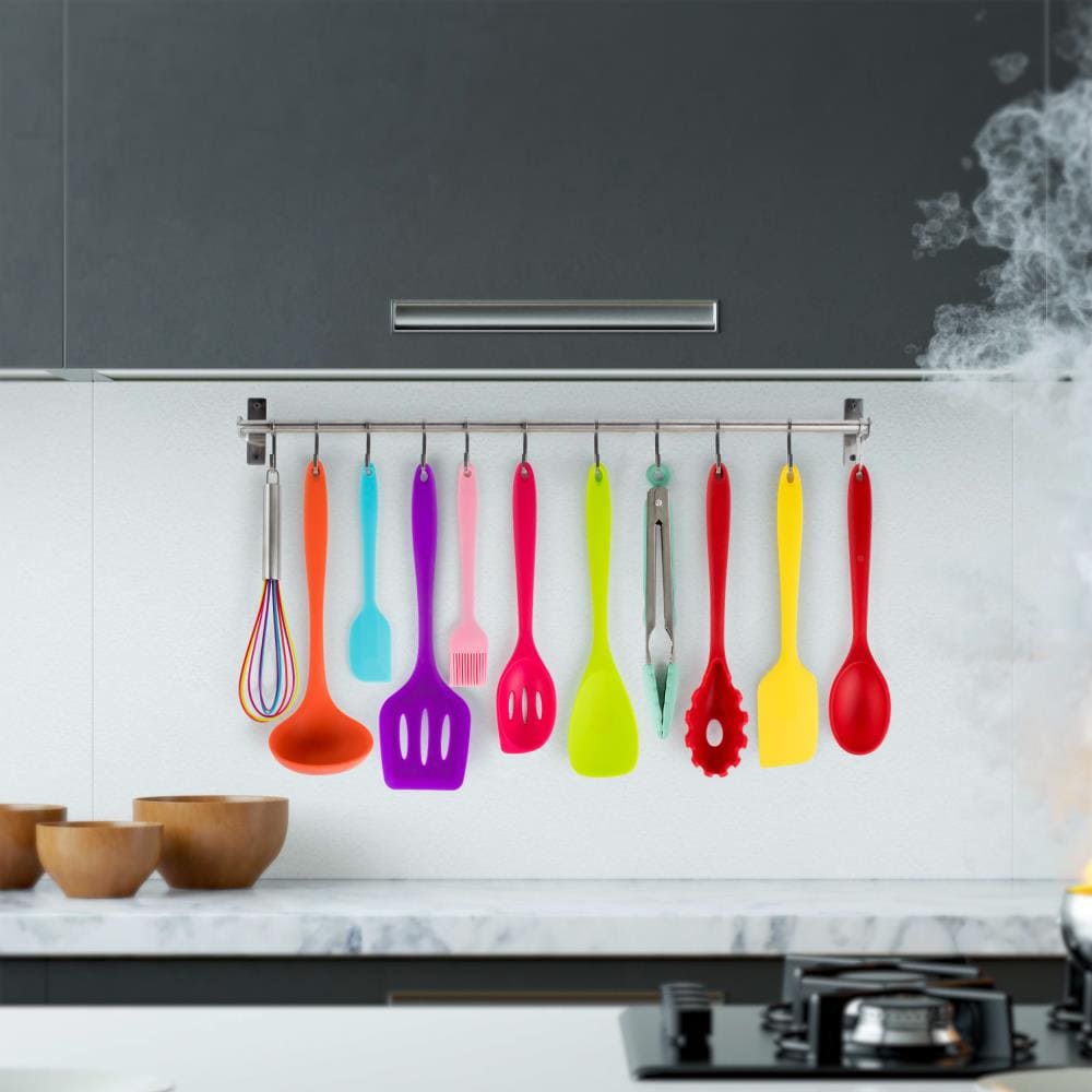 CHEF GRIDS Silicone Kitchen Utensil Set - 8 Pcs Non-Stick Heat Resista -  Gallis Hill House