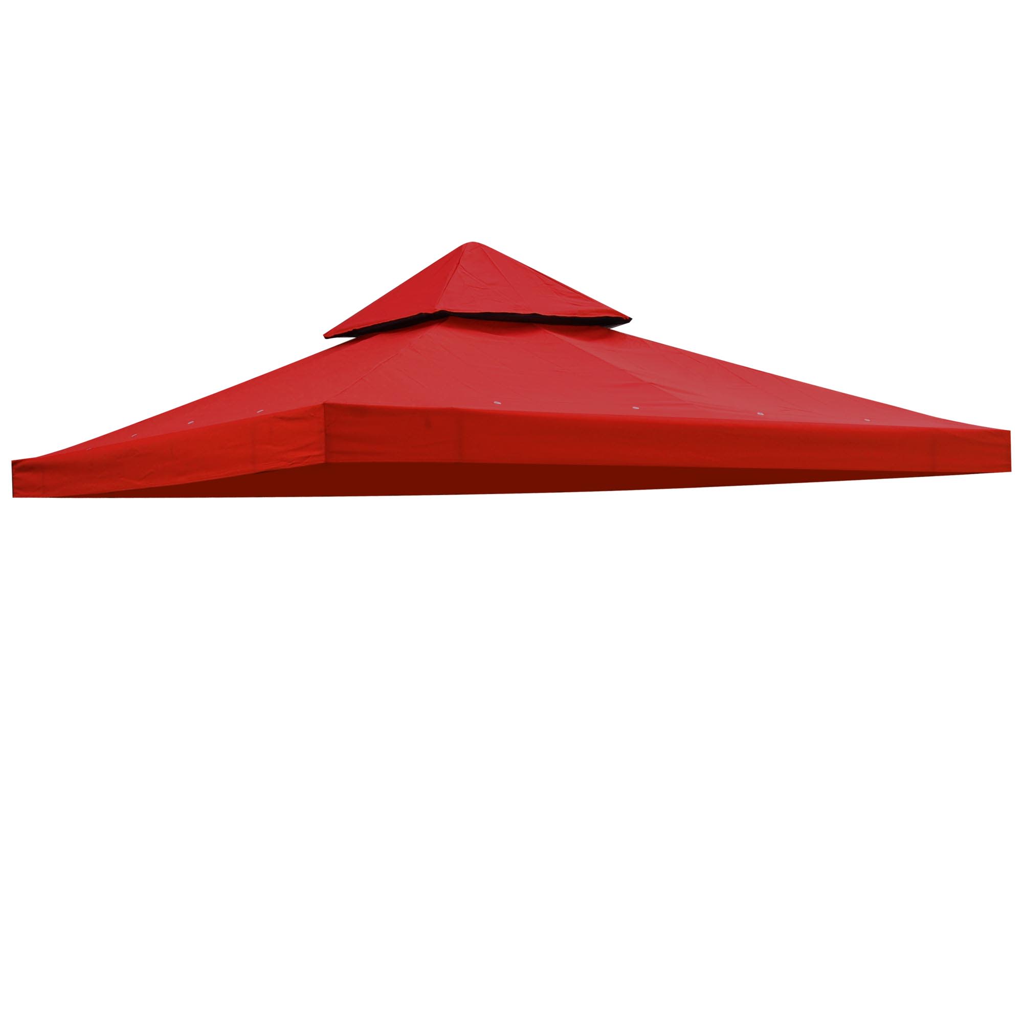 Yescom 07TOP001-8T-R02-LO 8x8Ft 2-Tier Gazebo Top Replacement UV30+ for 2 Tier Outdoor Patio Canopy Cover Party Backyard Garden Red