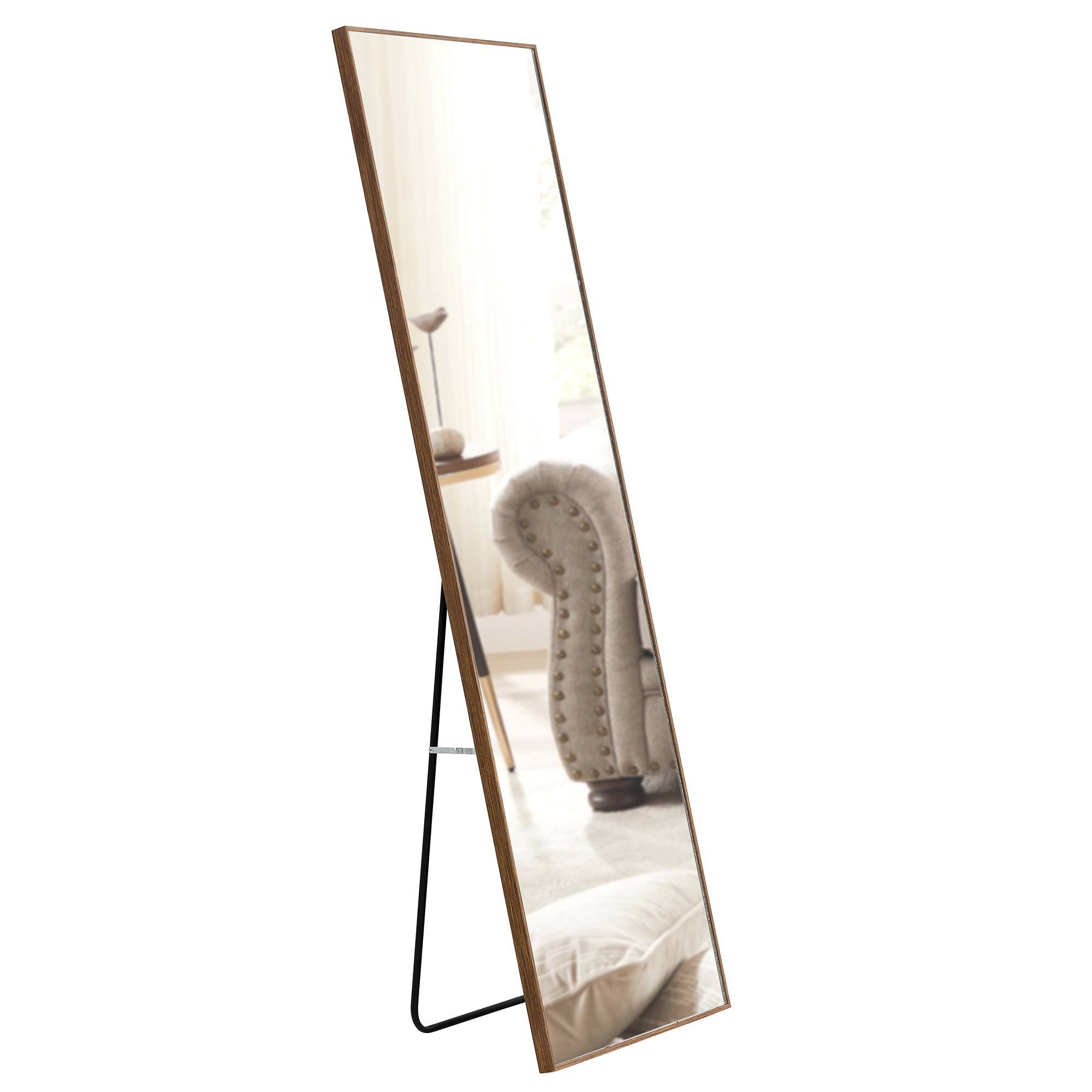 Bybafun YD5200014 23-in W x 65-in H Rectangle Transparent Framed Full Length Floor Mirror