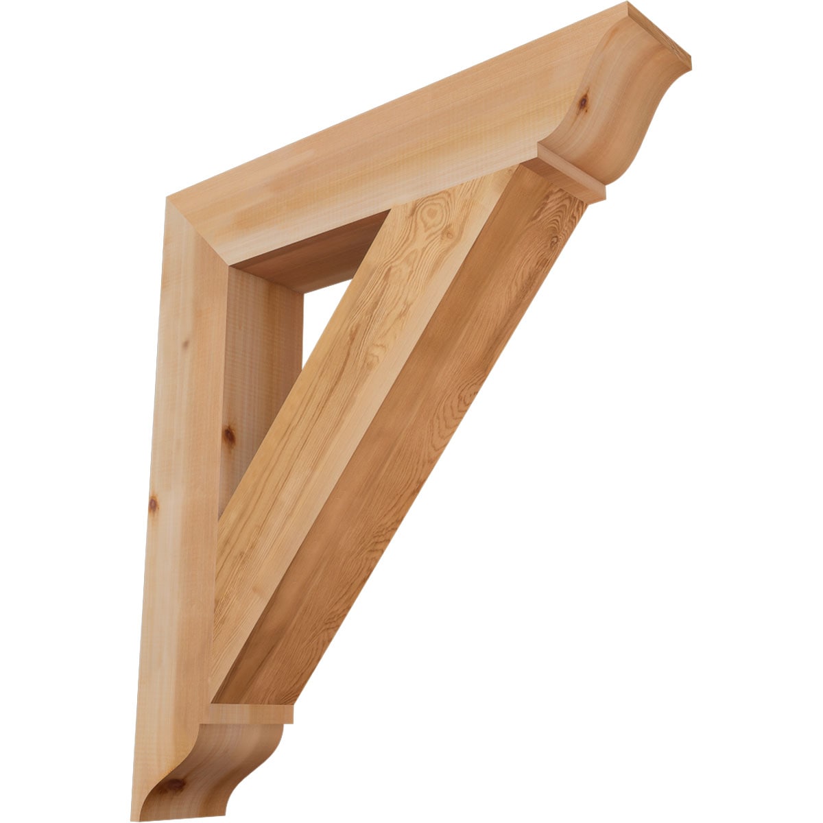 Ekena Millwork BKT06X32X36TRA01SWR Traditional traditional smooth 5-1/2-in x 32-in x 36-in Western red cedar Brown Wood Standard bracket