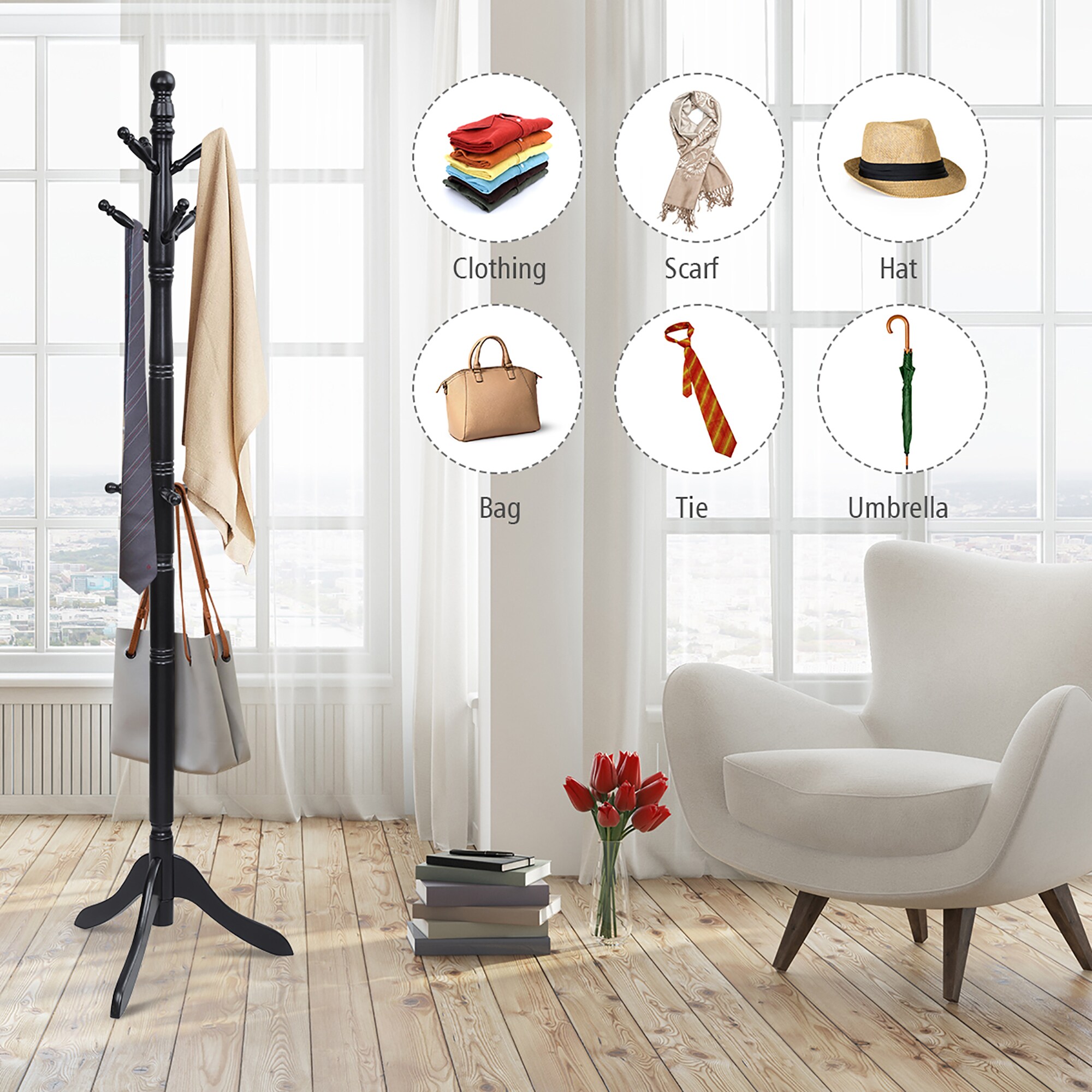 Goplus LWS00391 Coatrack-Stands-Pedestals - View #5