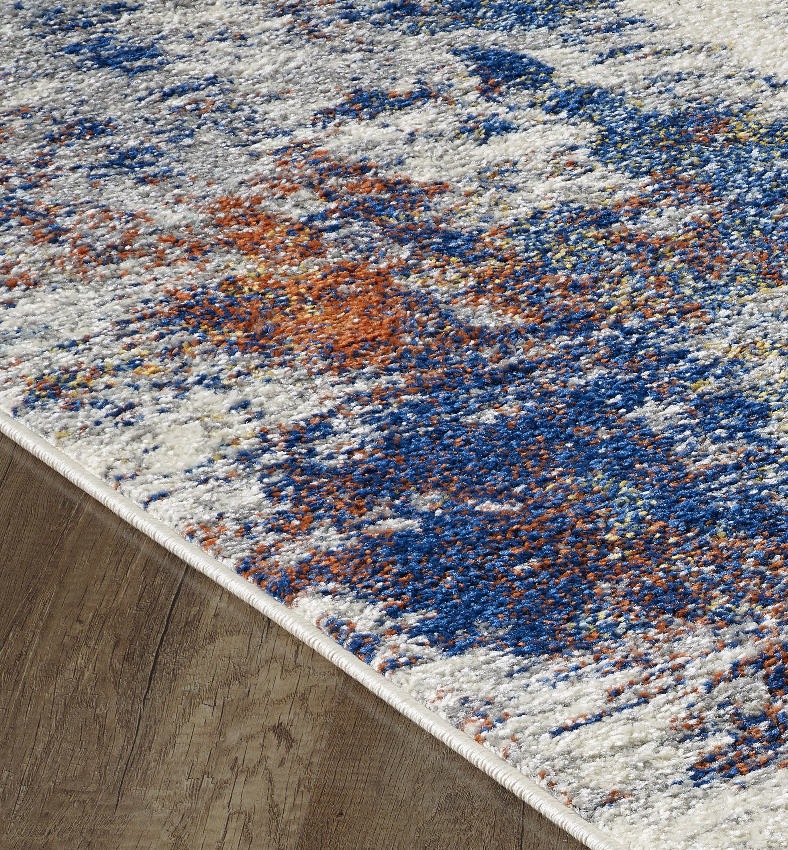 Totti Aries Cream and Multicolor Vintage Polypropylene Rug, 6' x 9'