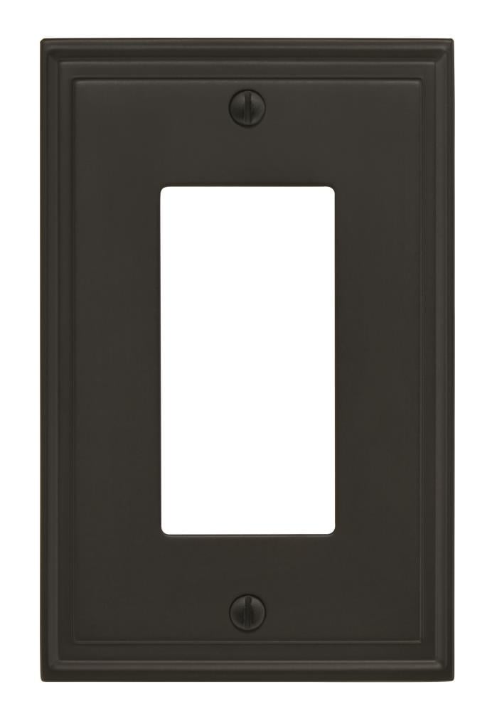 Amerock BP36518BBR 1 -Gang Standard Size Black Bronze Zinc Indoor Decorator Wall Plate