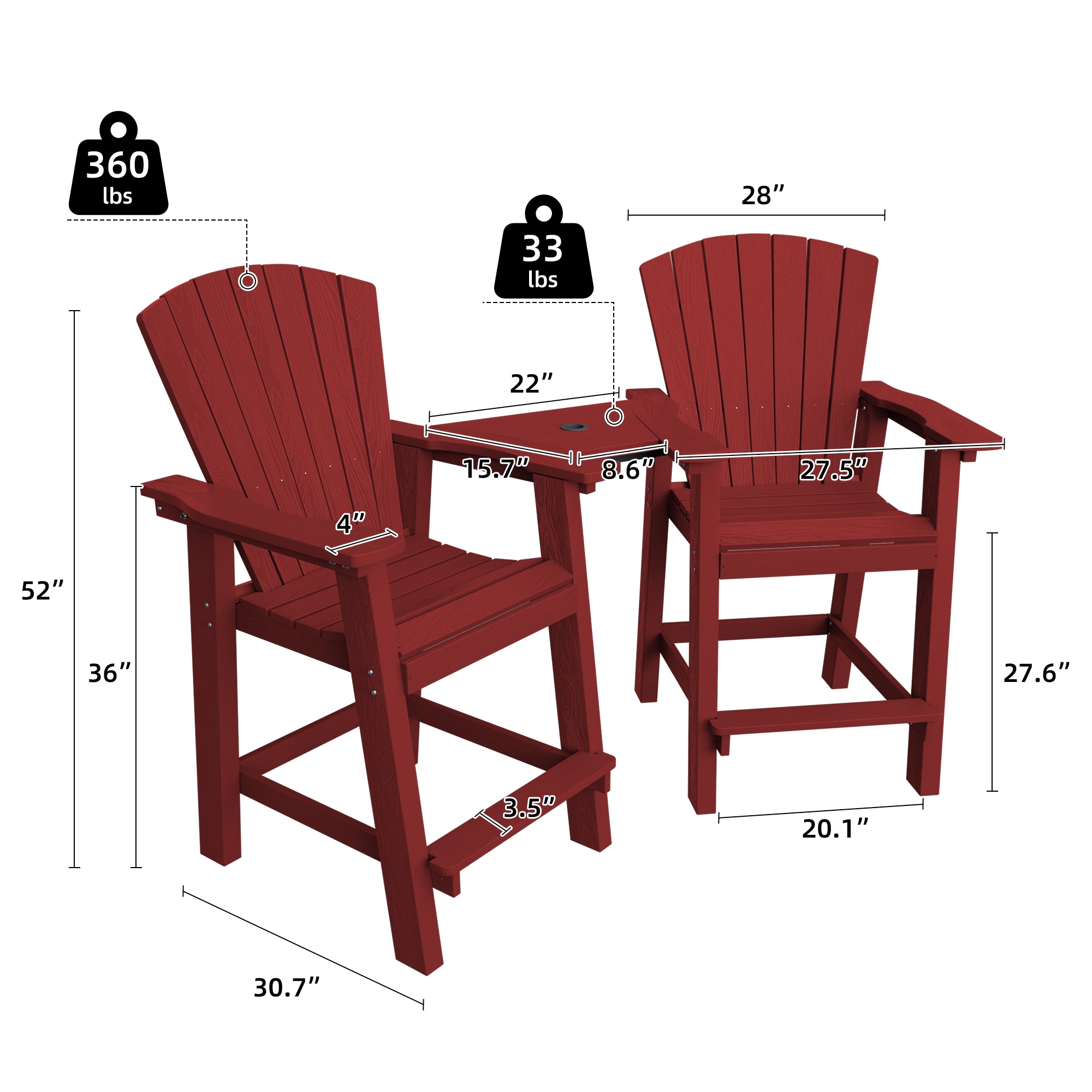 VOUA PESRLT-RD Patio-Chairs - View #3