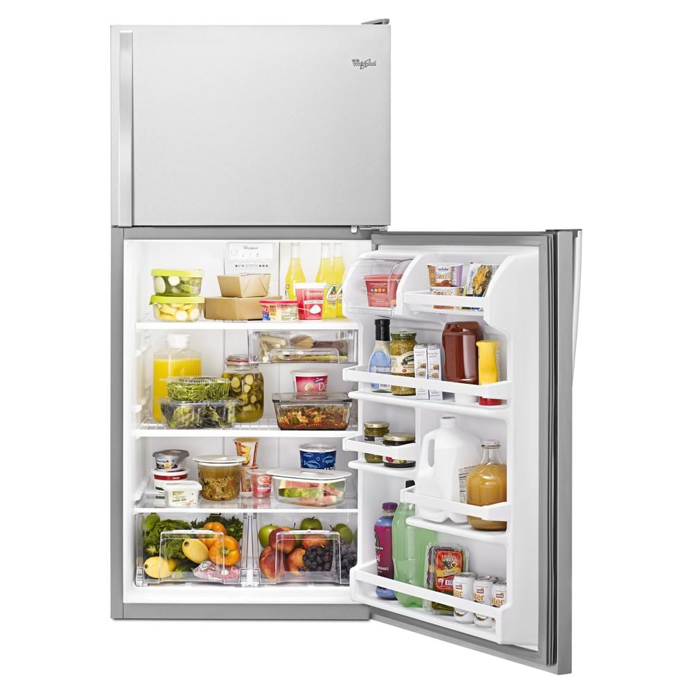 Whirlpool WRFA60SMHZ 30 Inch French Door Refrigerator with  Factory-Installed Icemaker, Spillproof Glass Shelves, Tuck Shelf,  Full-Width Pantry Drawer, Condiment Caddy, Humidity-Controlled Crispers,  Adjustable Gallon Door Bins, FreshFlow™ Produce