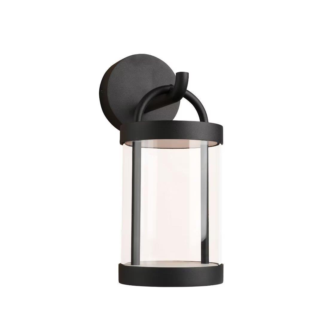 Kahomvis - 13.5-in H Gray Hardwired Integrated LED Outdoor Wall Light