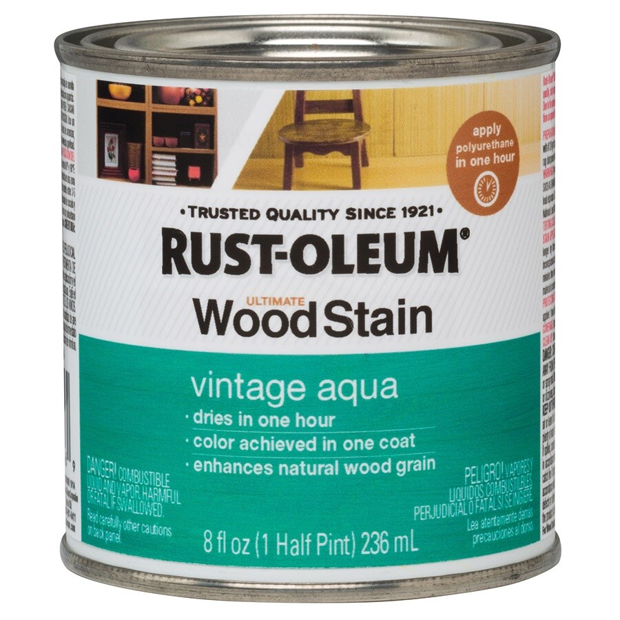 Rust-Oleum Ultimate Oil-Based Vintage Aqua Matte Interior Stain (Half ...