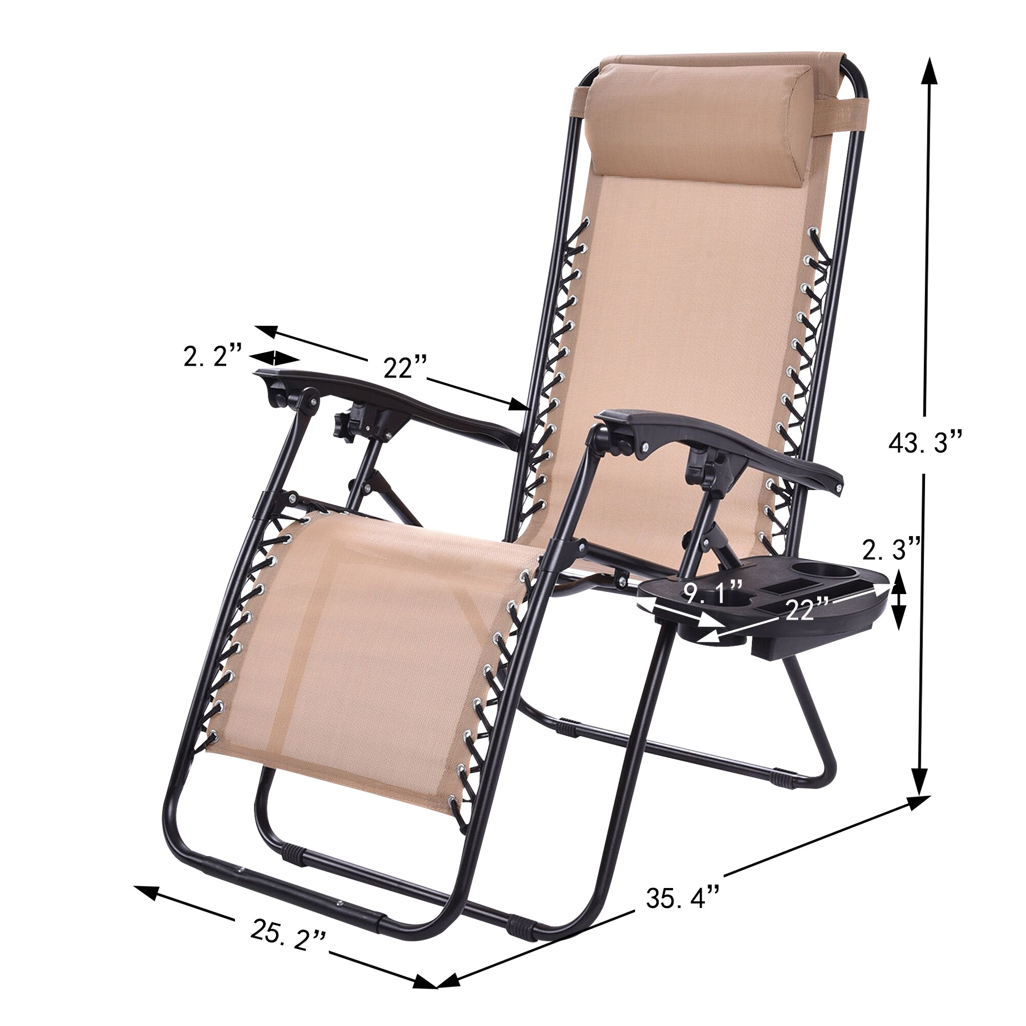 LIVIZA DOJ70528BE Beach-Camping-Chairs - View #5