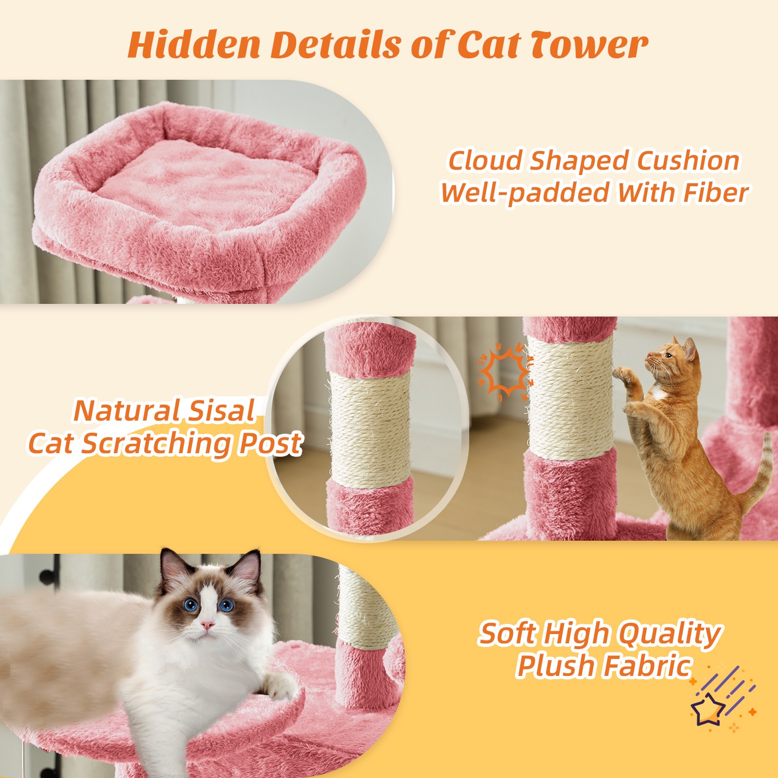 Sweetcrispy L-CW-MPJ-44IN-PK Cat-Trees - View #5