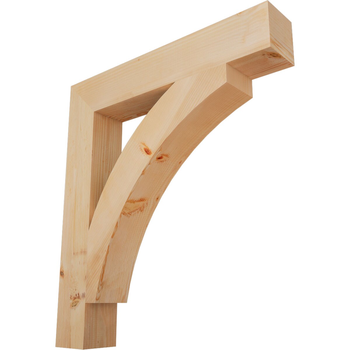 Ekena Millwork BKT06X36X40THR05SDF Thorton block smooth 5-1/2-in x 36-in x 40-in Douglas fir Brown Wood Standard bracket