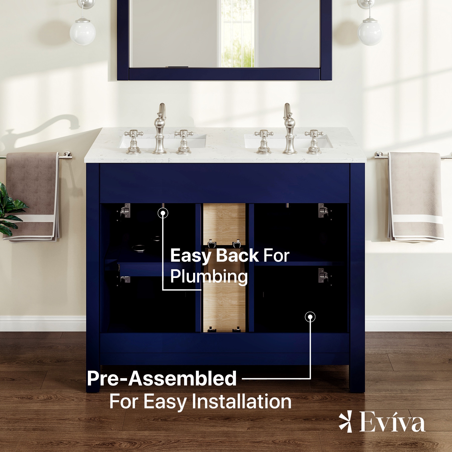Eviva TVN313-44BLU-DS Bath-Vanity-Combo - View #6