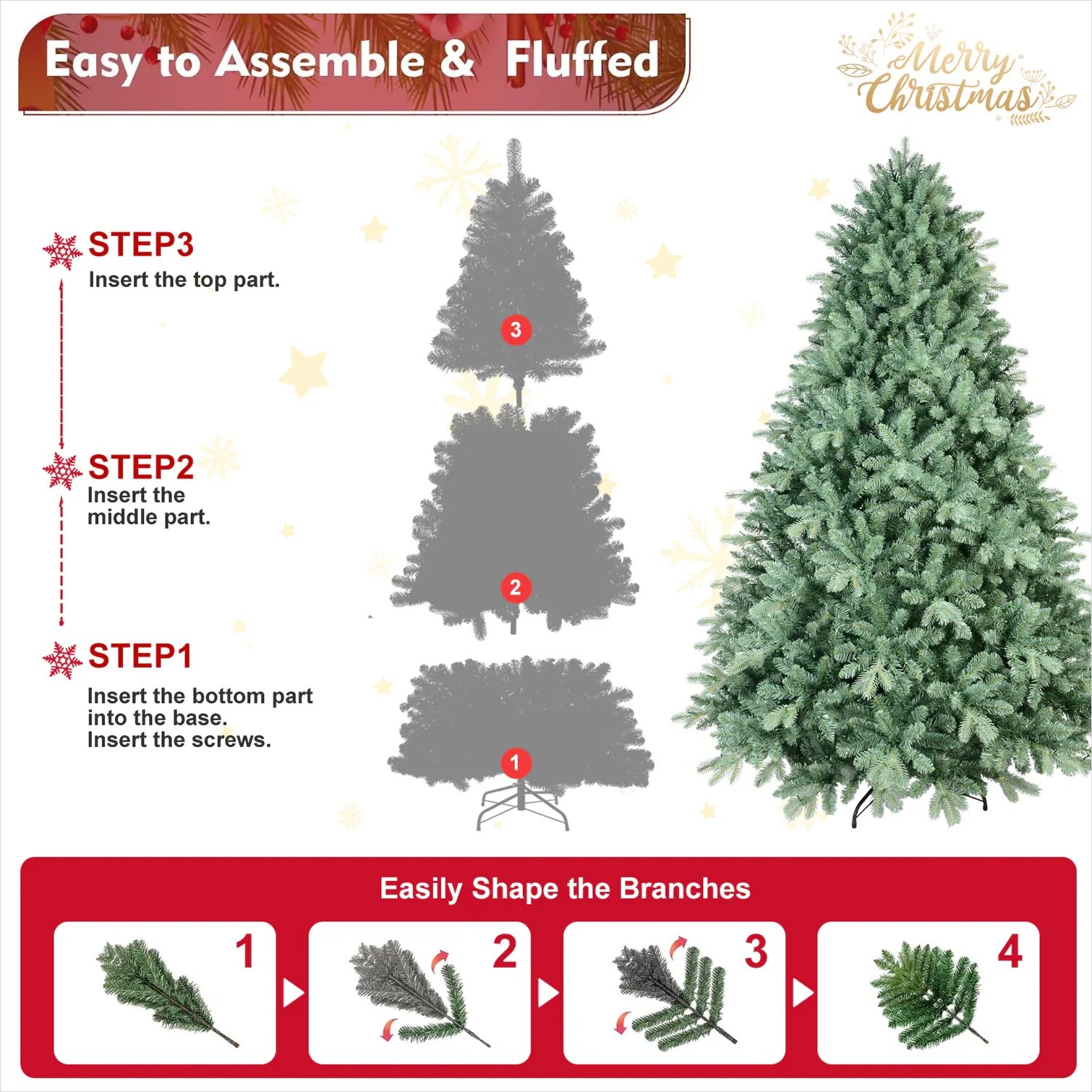 FlowLuxe W90FE845D5NG Artificial-Christmas-Trees - View #3