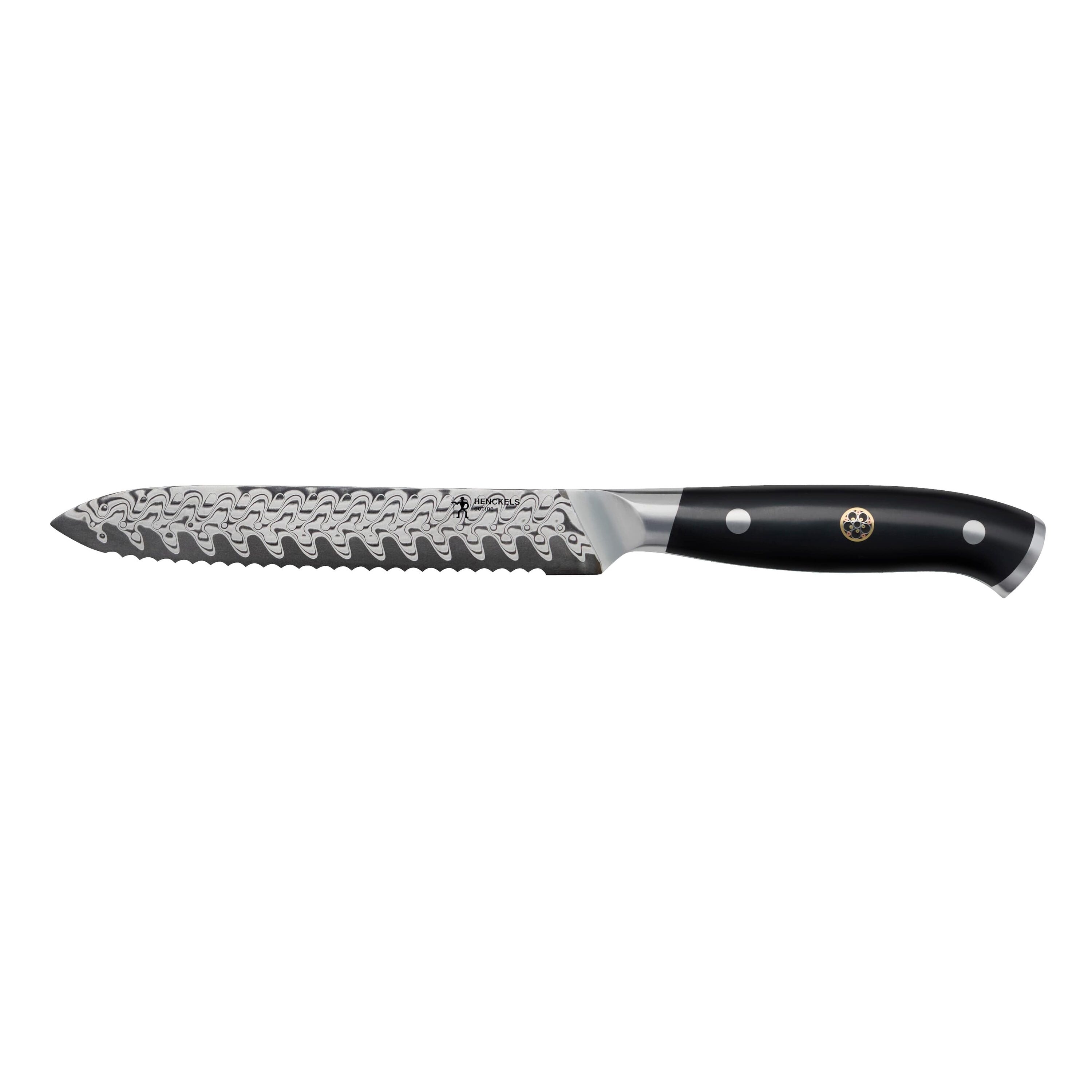 Henckels Compass Damascus 5inch Serrated Utility Knife #1033011