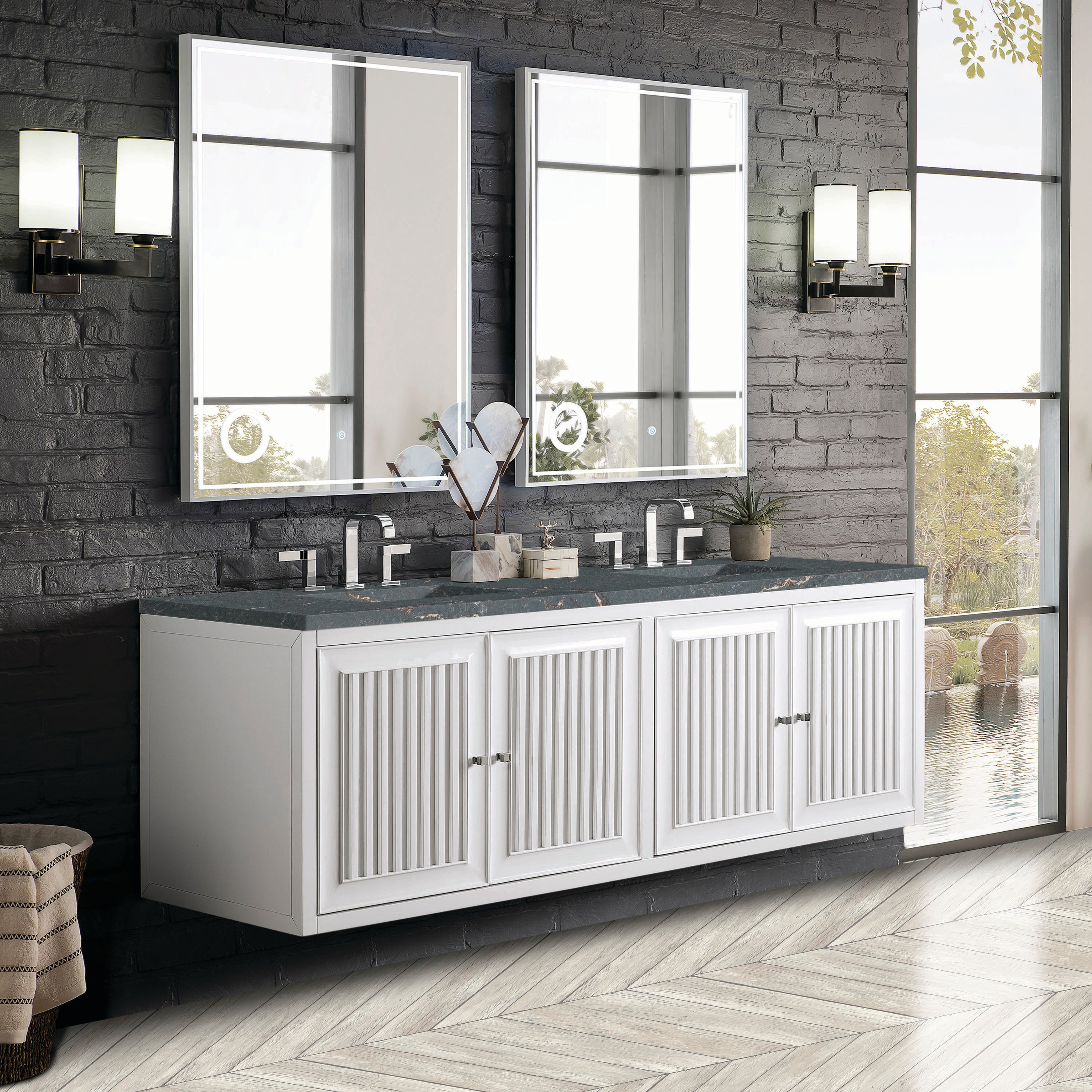 James Martin Vanities E645-V72-GW-3PBL Bath-Vanity-Combo - View #4