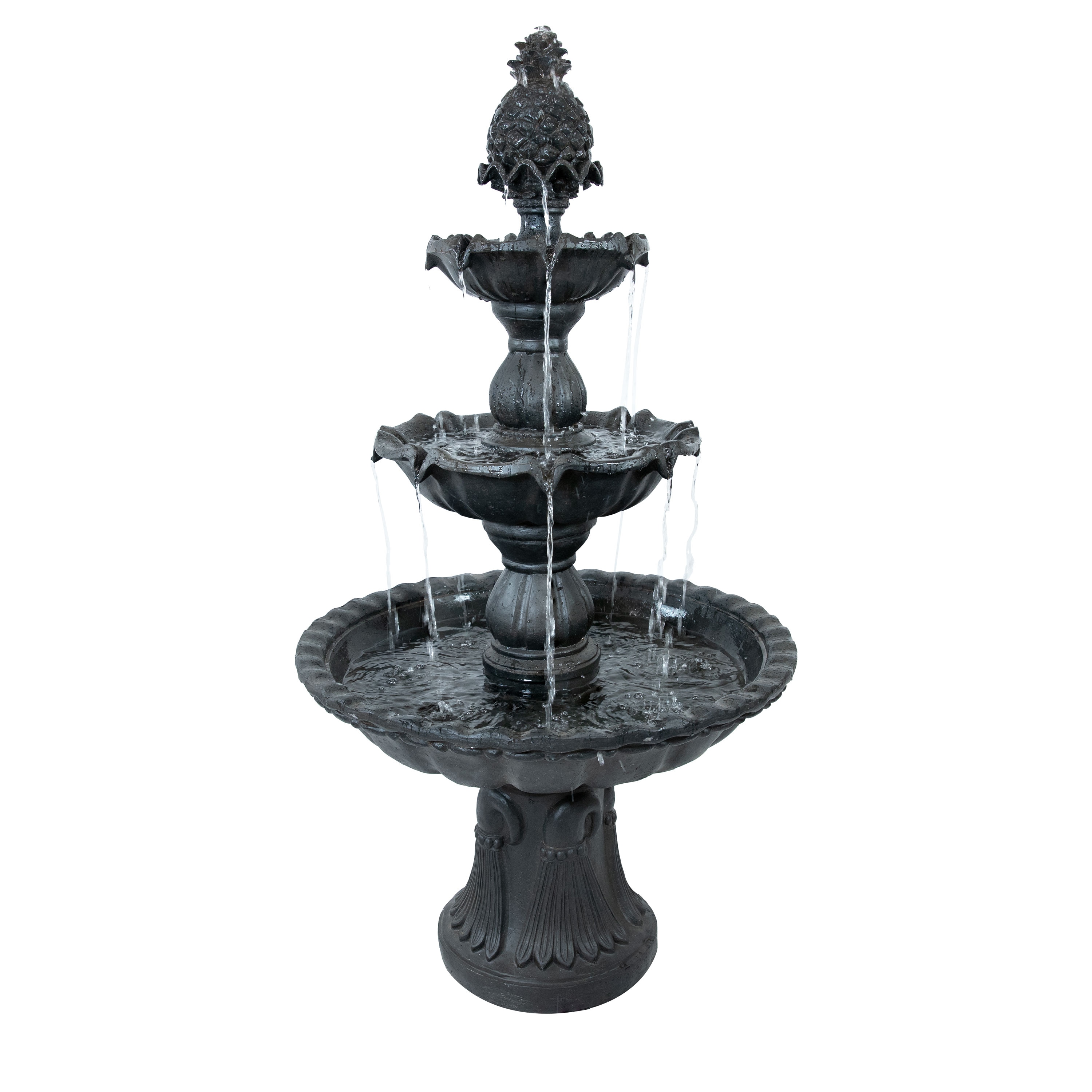 Sunnydaze Decor FC-6291 57-in H Fiberglass Outdoor Fountain Statue Pump Included