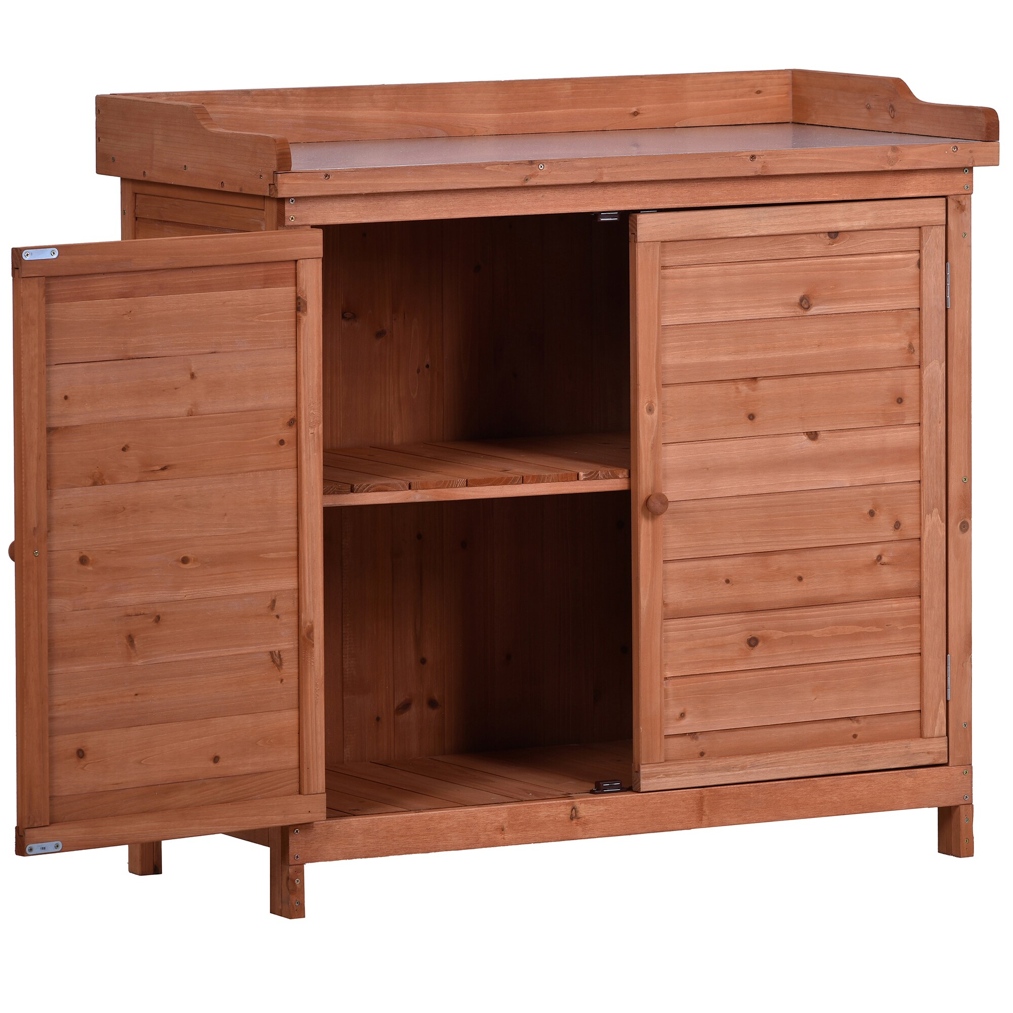 SINOFURN SYA010600BN 39-in x 37.4-in x 19.1-in Orange Potting Bench
