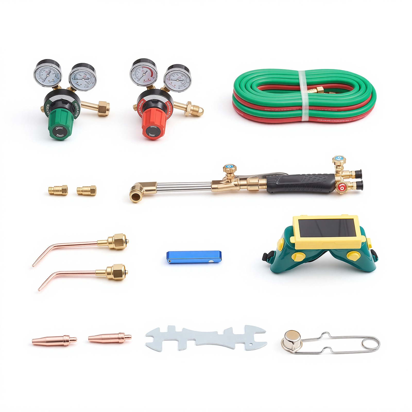 VEVOR - Oxygen Acetylene Torch Kit with Check Valves Gas Welding Cutting Torch Kit Heavy Duty Pro...