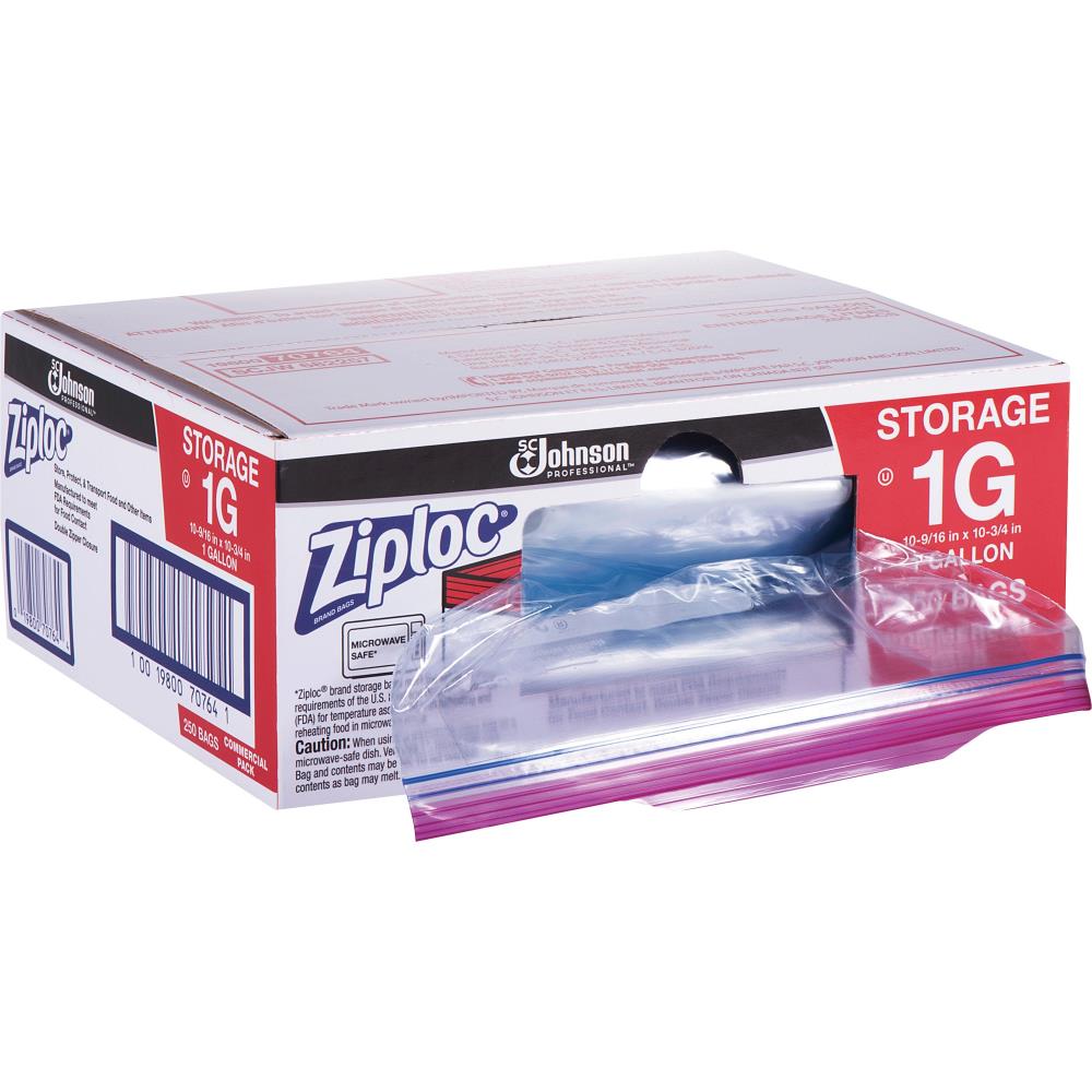 Ziploc SJN682257 1 gal Storage Bags, 10 Height, 11 Width, 10.50 Length,  Clear