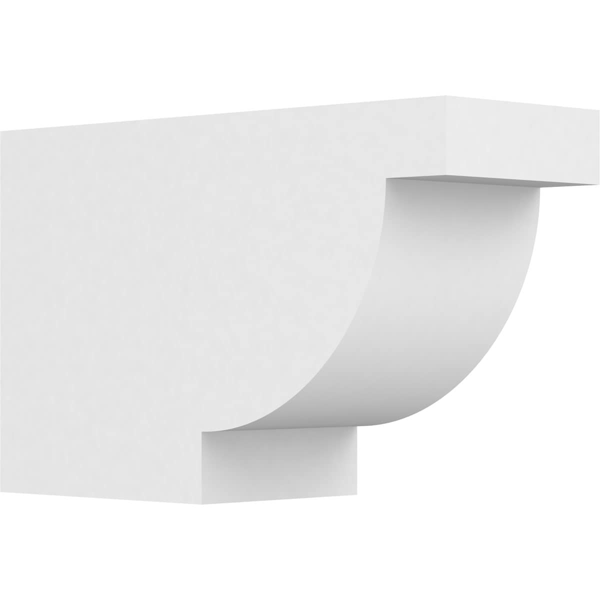 Ekena Millwork RFTP06X10X16ALP Standard Alpine 6-in X 10-in X 16-in White PVC Rafter Tail
