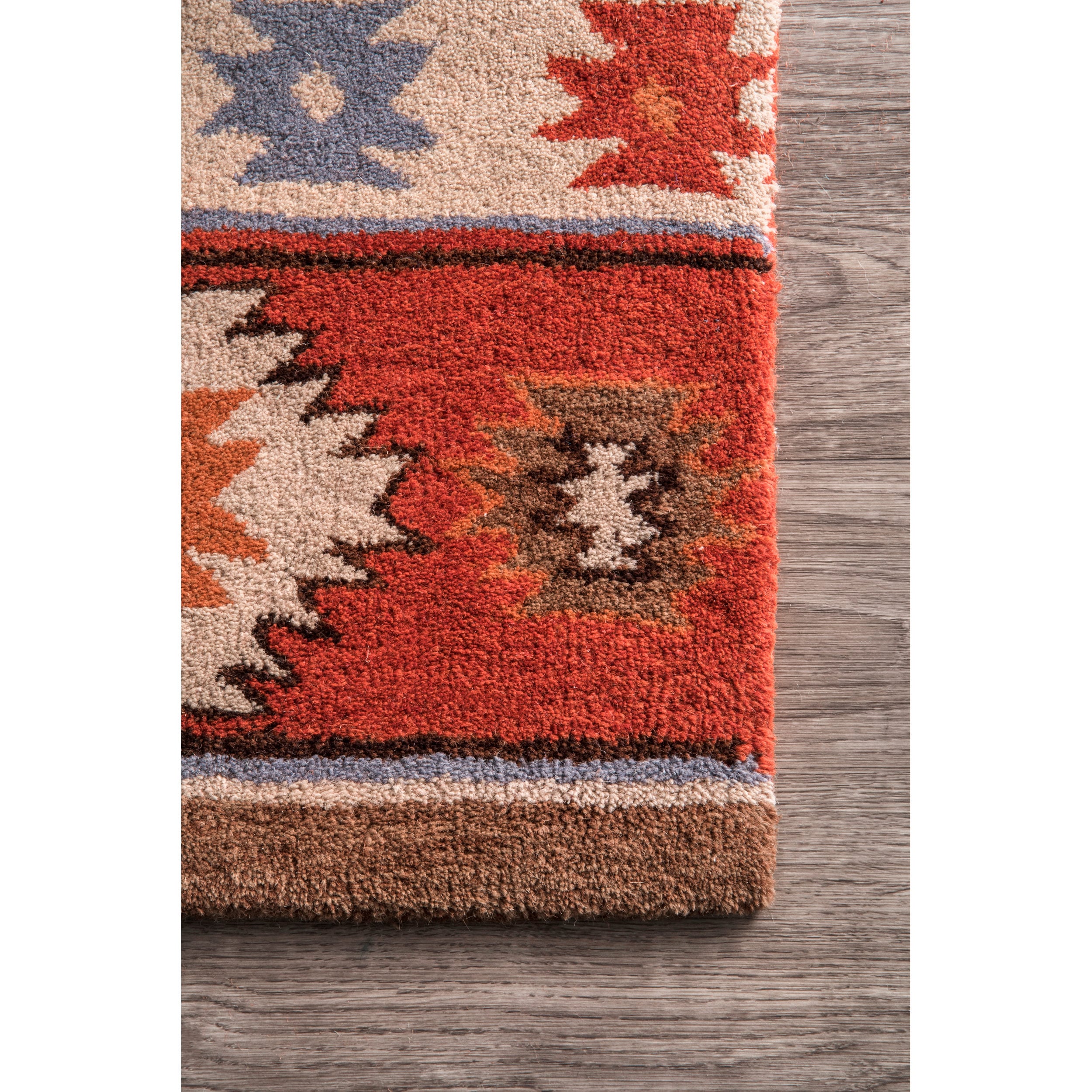 nuLOOM Shyla 5 X 8 (ft) Wool Wine Indoor Tribal Area Rug in the Rugs  department at