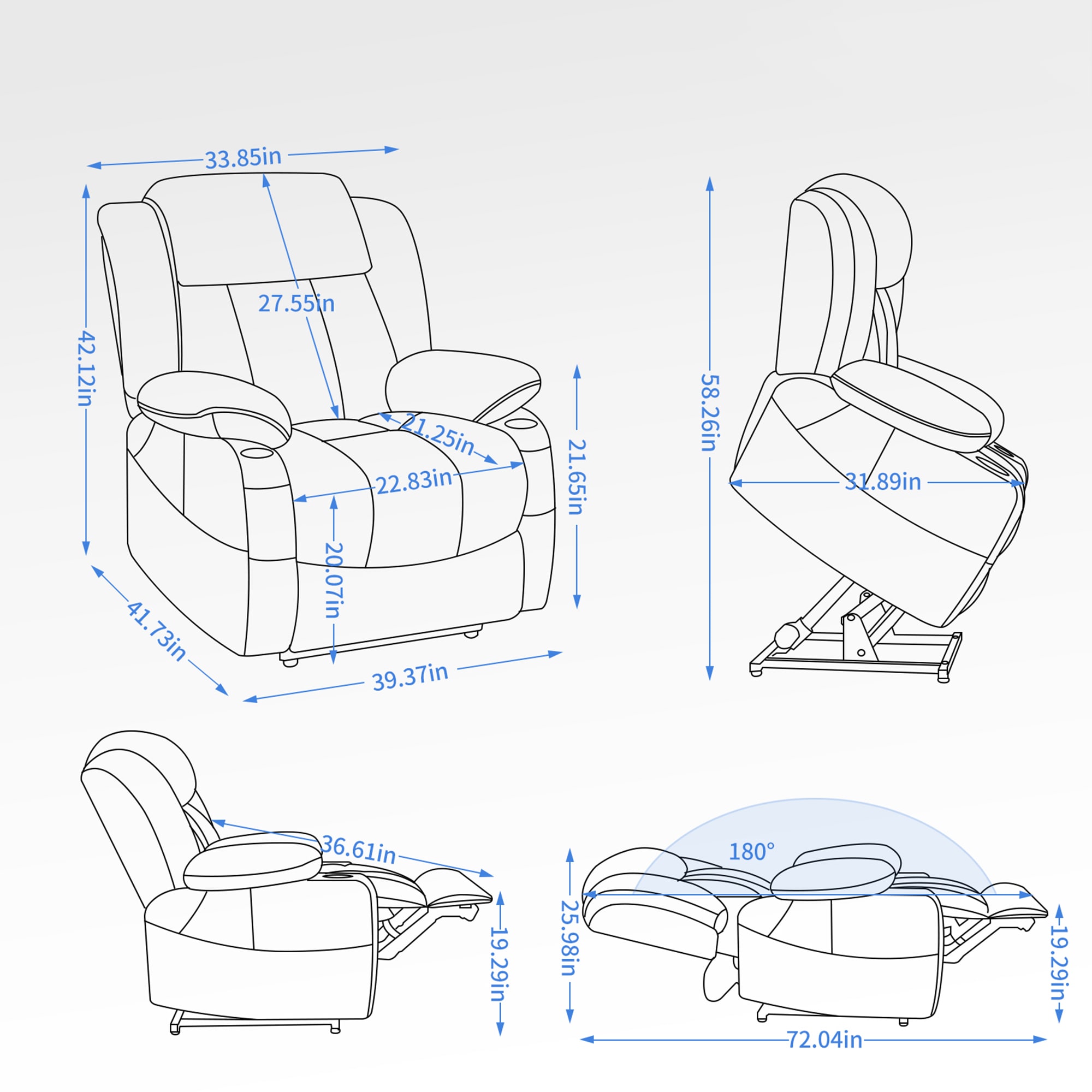 Mondawe OR-P21AJ-OF recliners - View #12