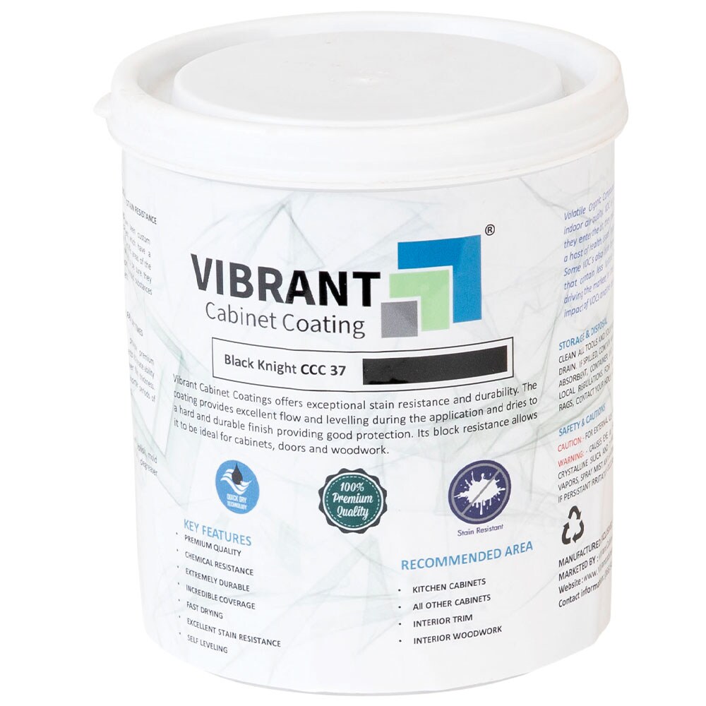 Vibrant Cabinet Coating CCC37QT Satin Black Knight ( 1-quart )
