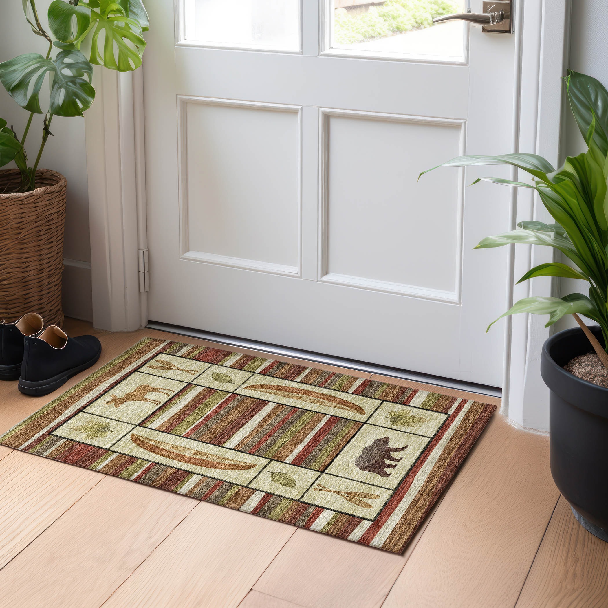 Addison Rugs AMF143MU20X30 Mayfield AMF143MU 2 x 3 (ft) Loomed Polyester Multi Rectangular Indoor Geometric Machine washable Area rug