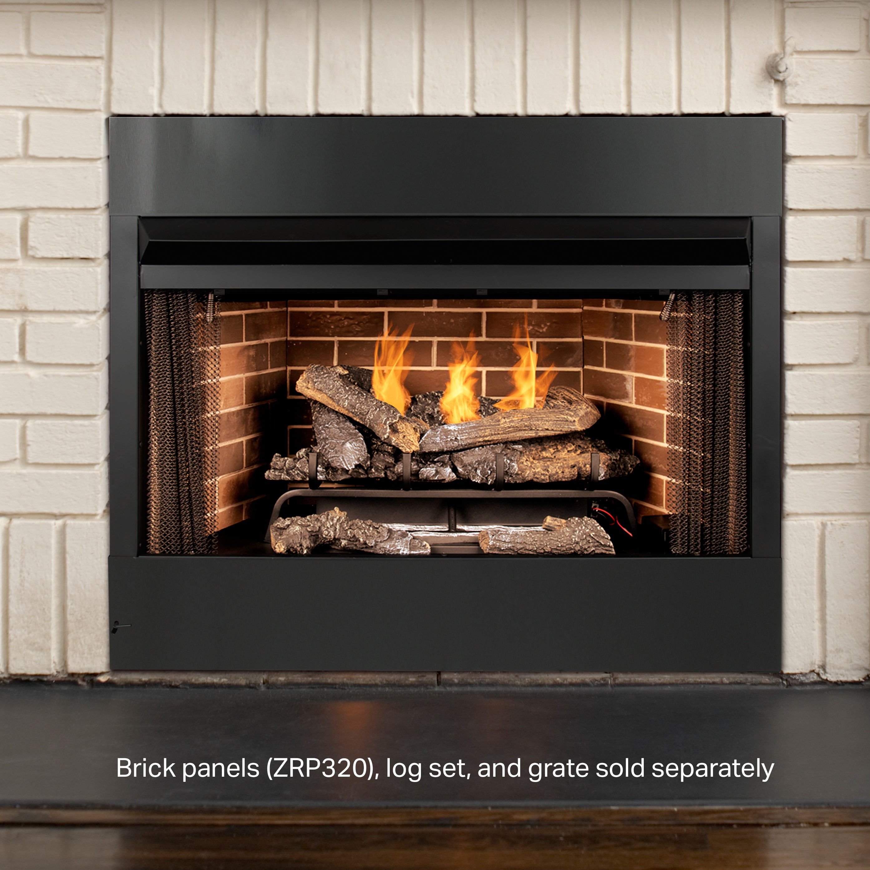 Pleasant Hearth Universal Radiant Zero Clearance 32 in. Ventless Dual Fuel Fireplace Insert
