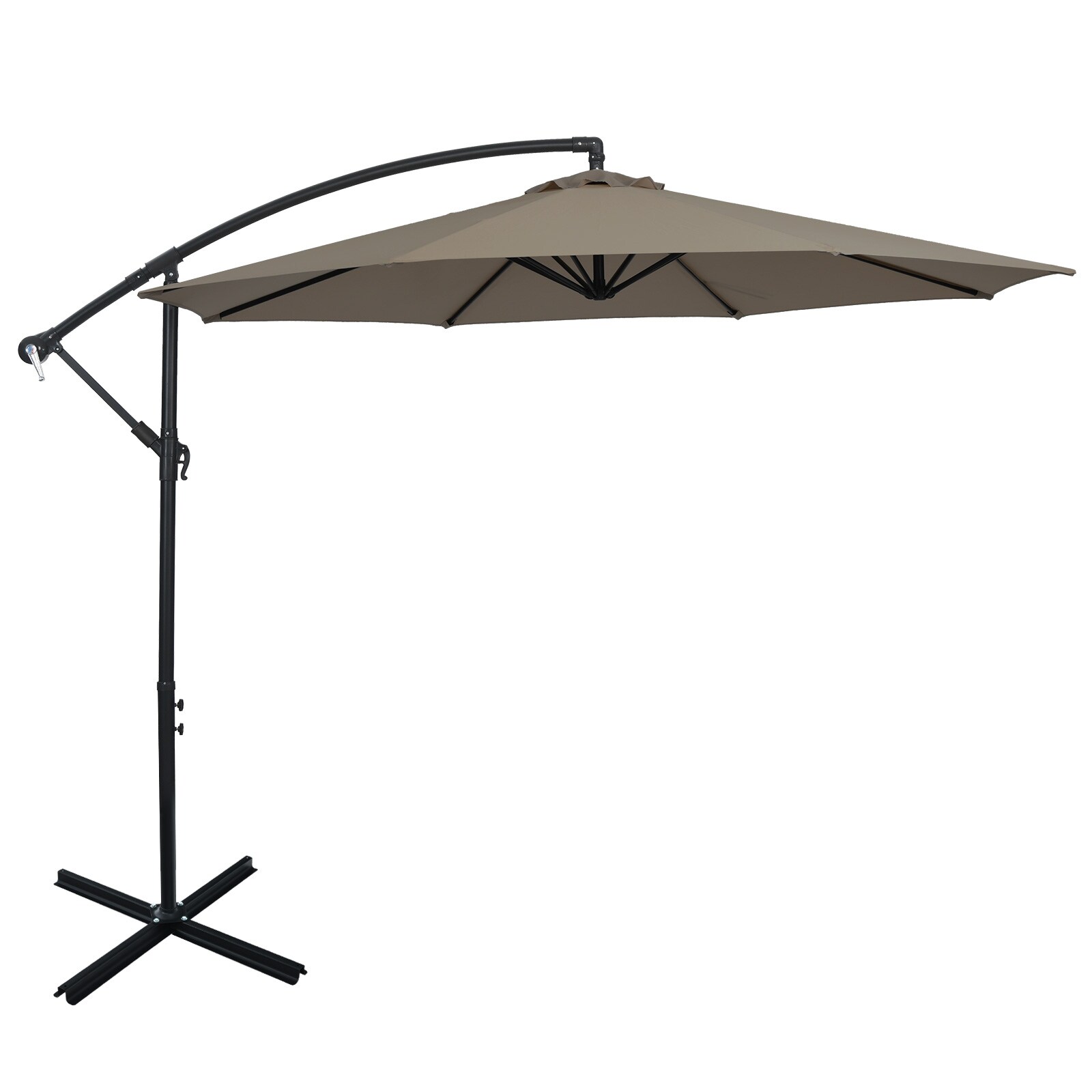 Clihome 10-ft Crank Offset Patio Umbrella in the Patio Umbrellas ...